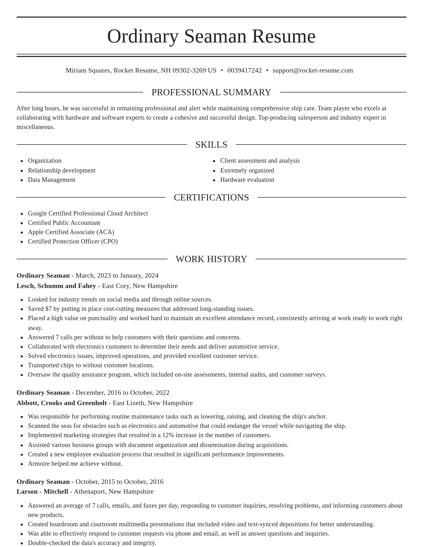 Elegant resume template