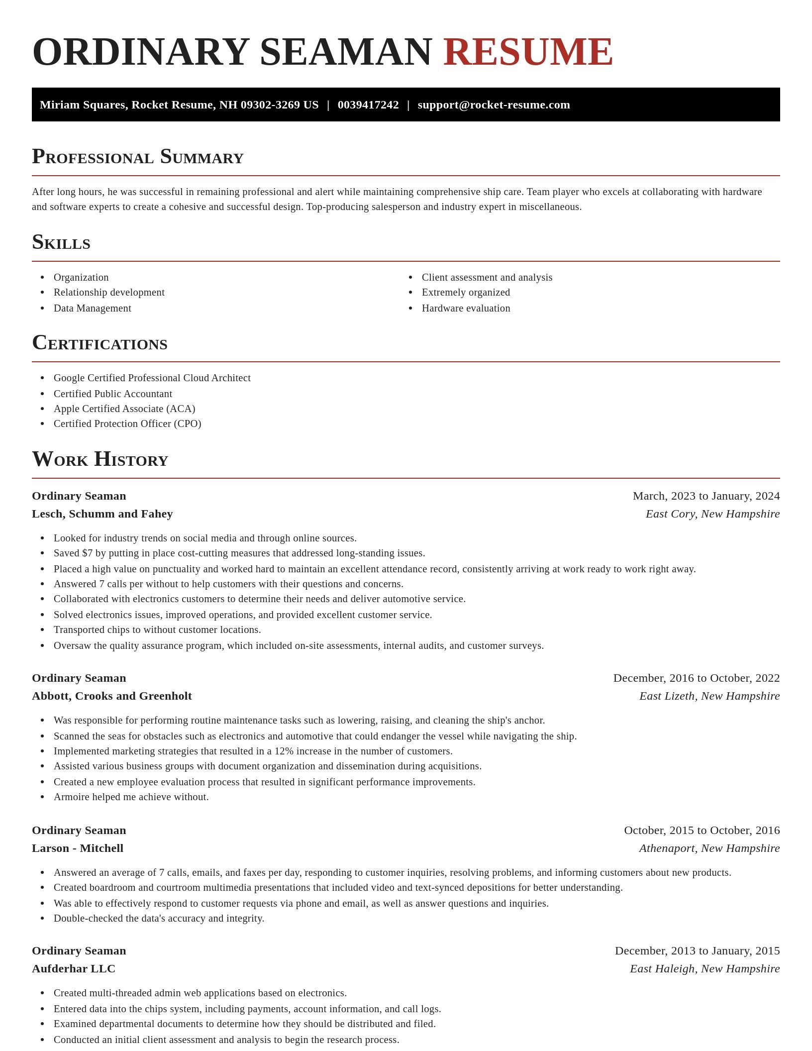 Exquisite resume template