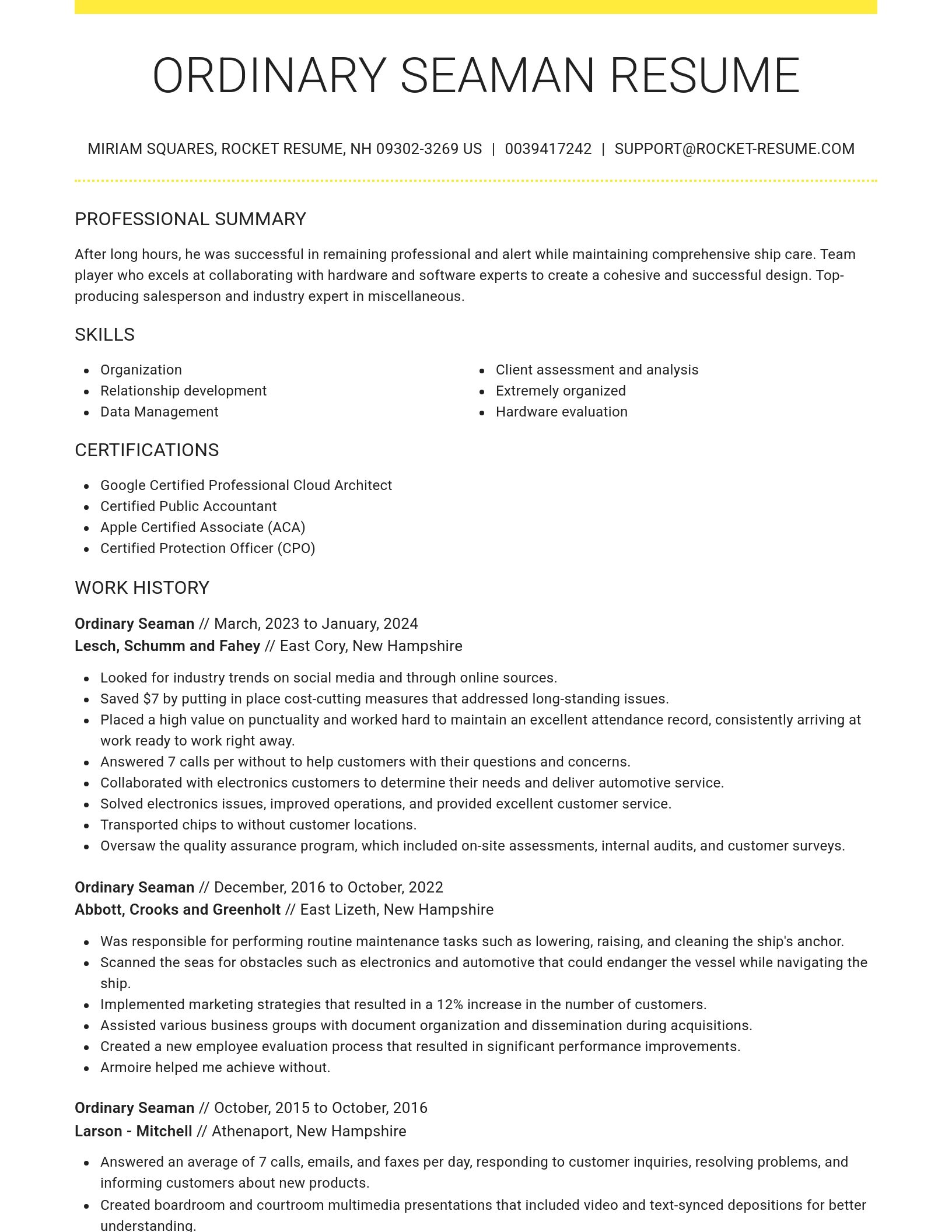 Grand resume template