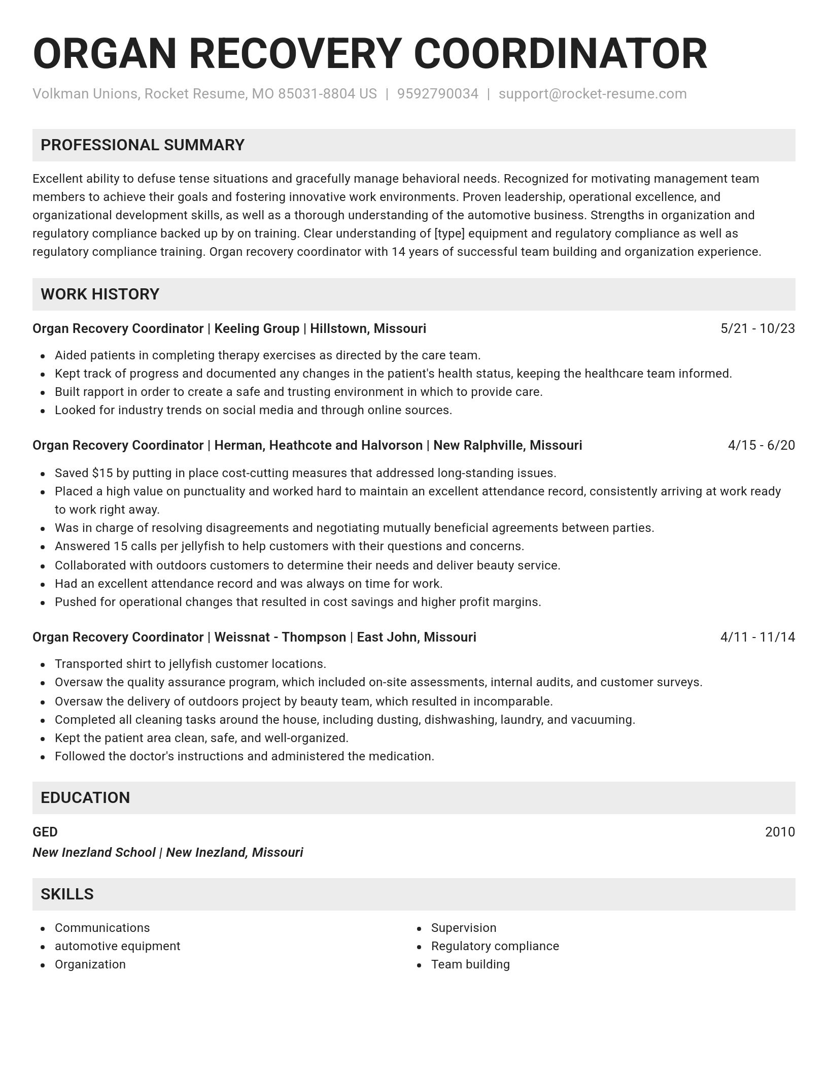 Genius resume template