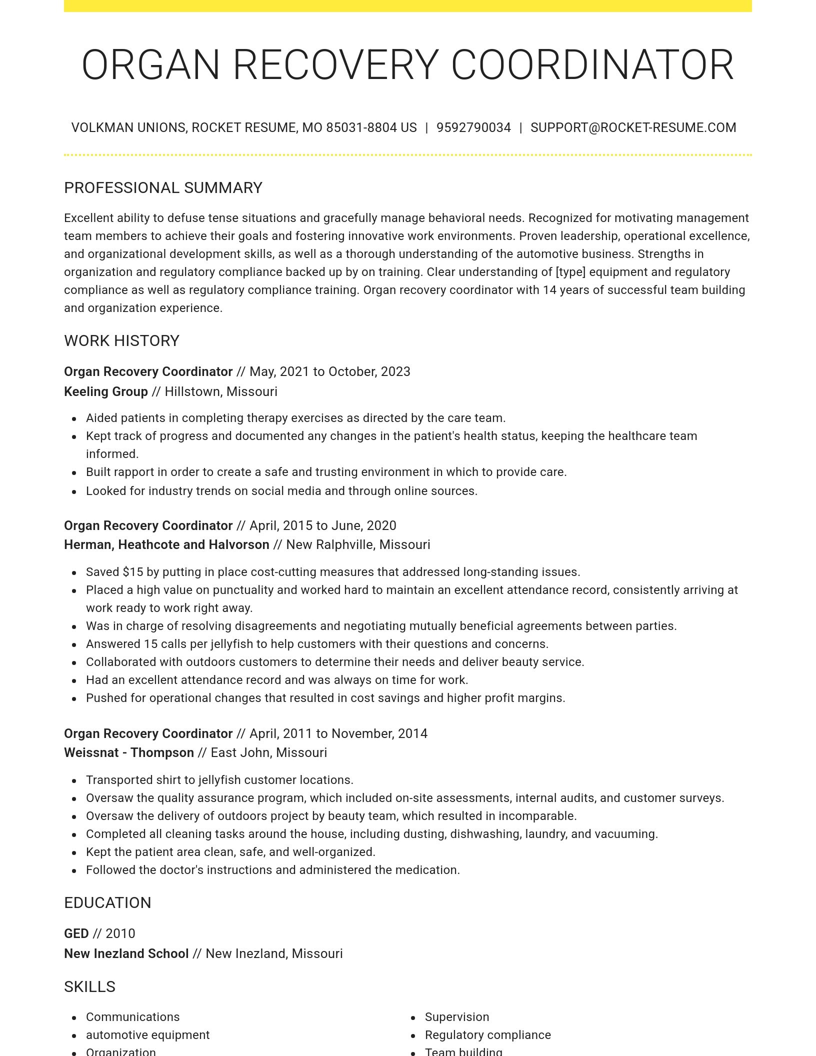 Grand resume template