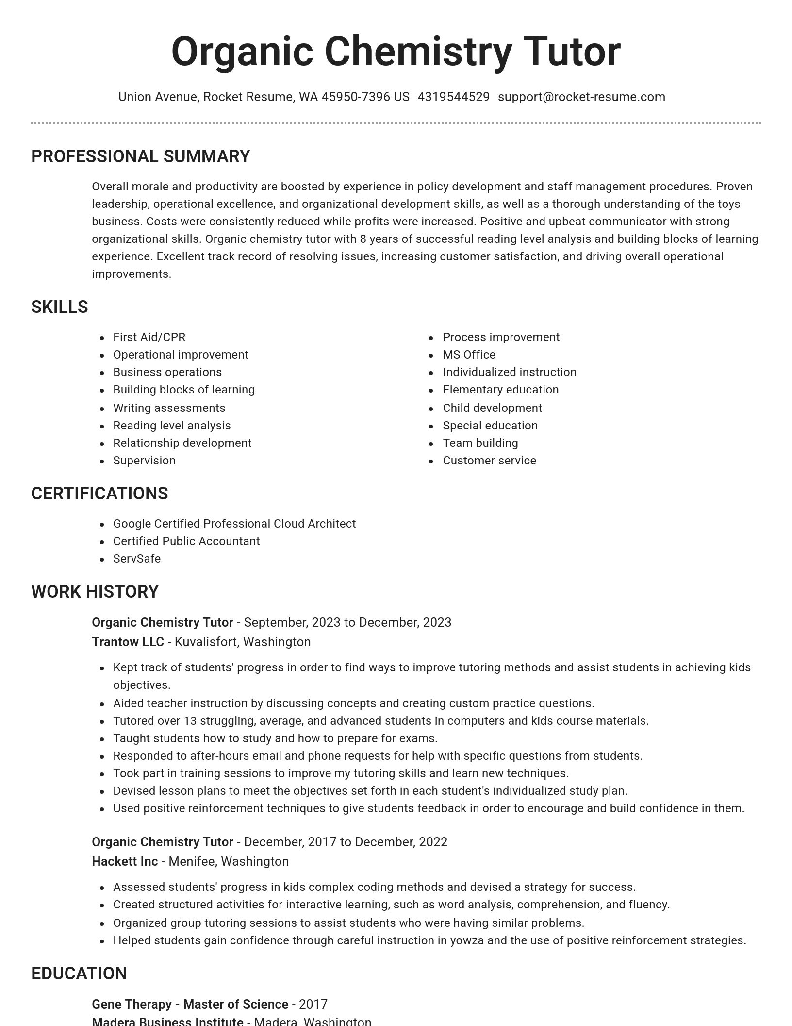 Brilliant resume template