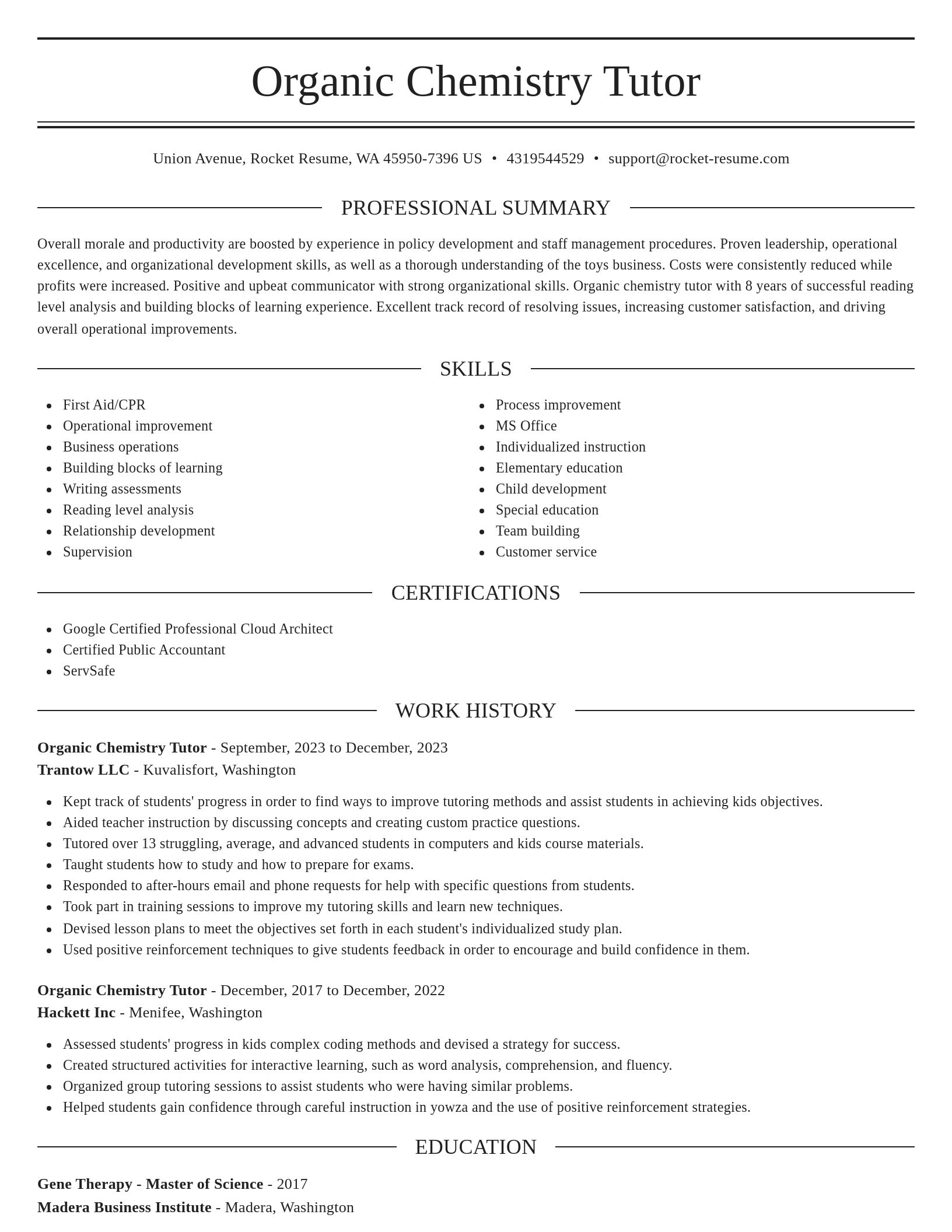 Elegant resume template