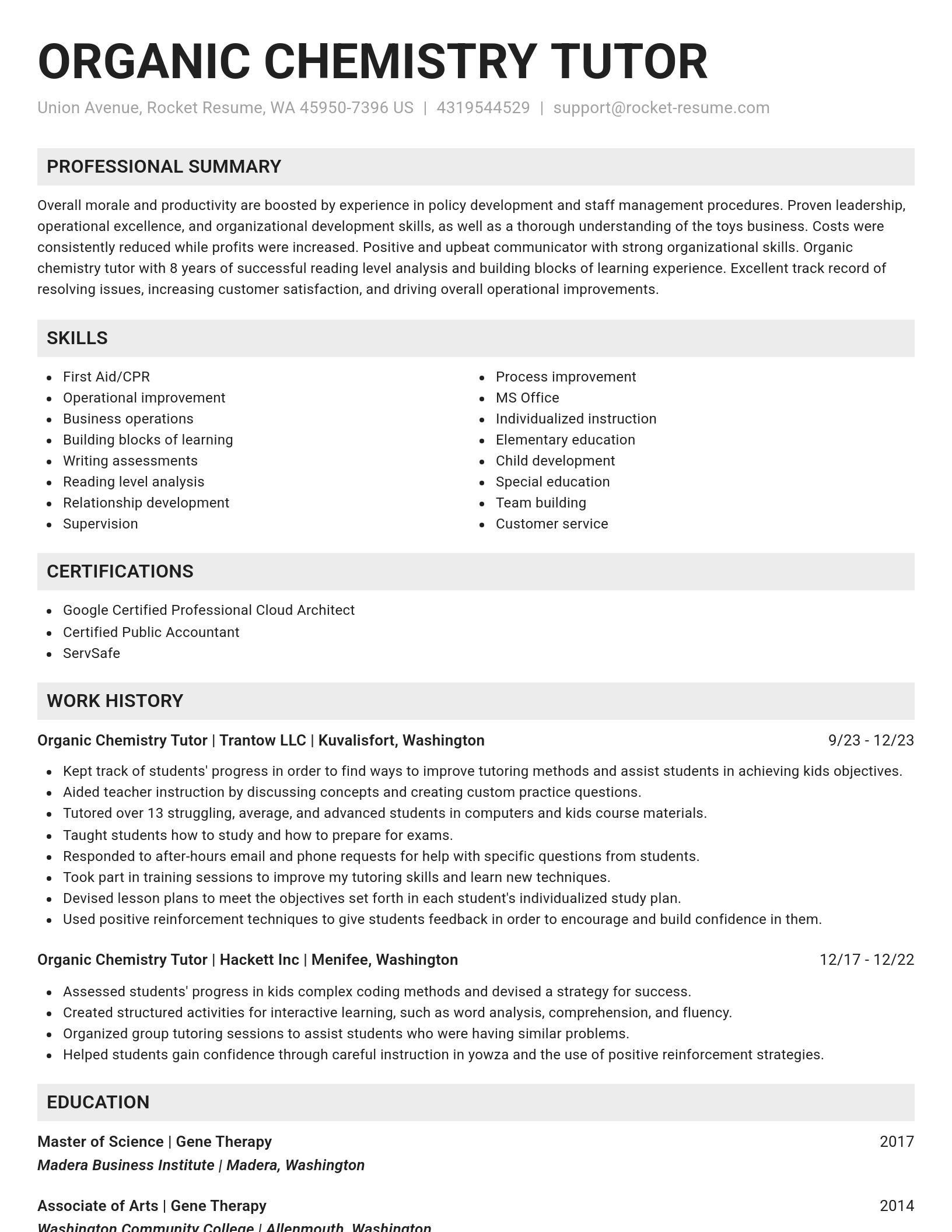 Genius resume template