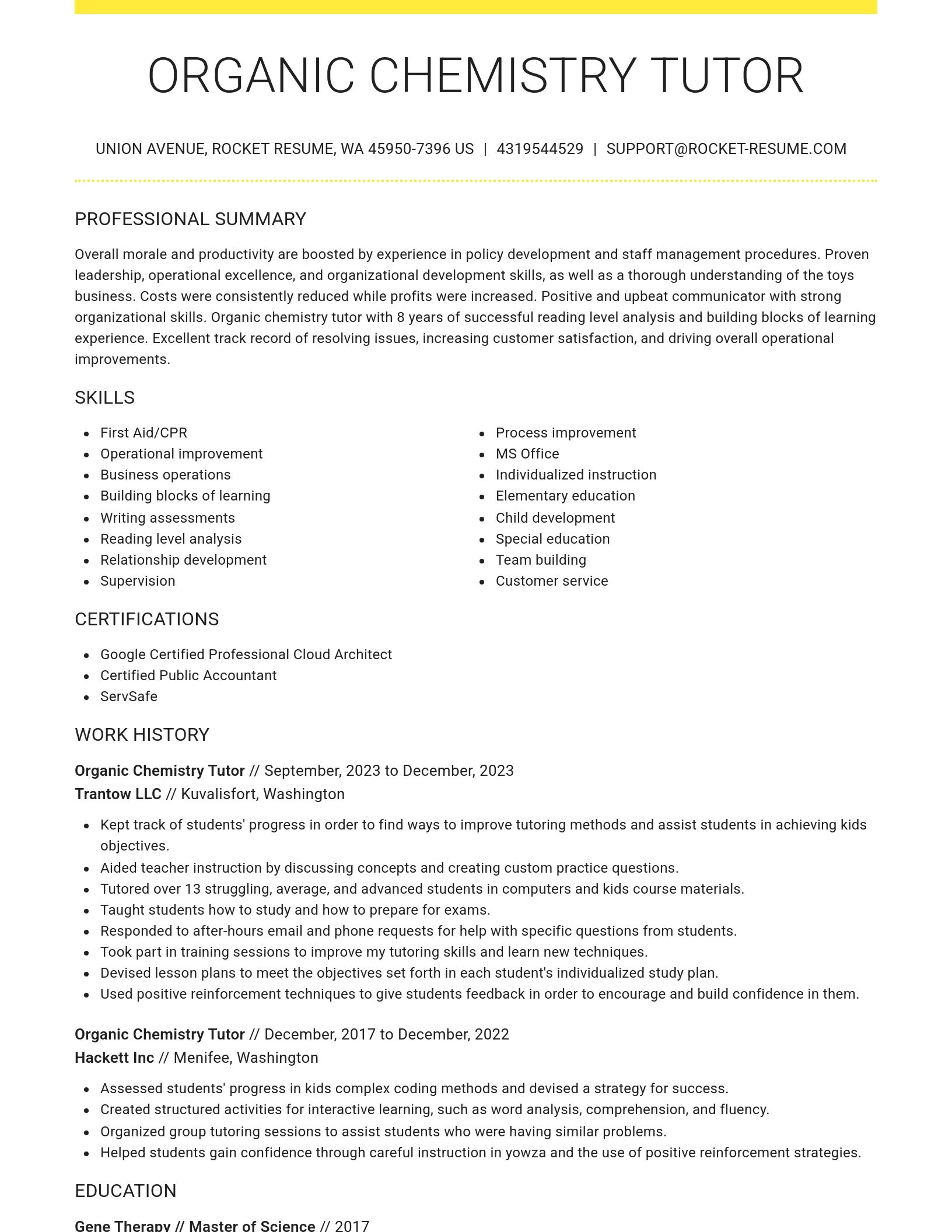 Grand resume template
