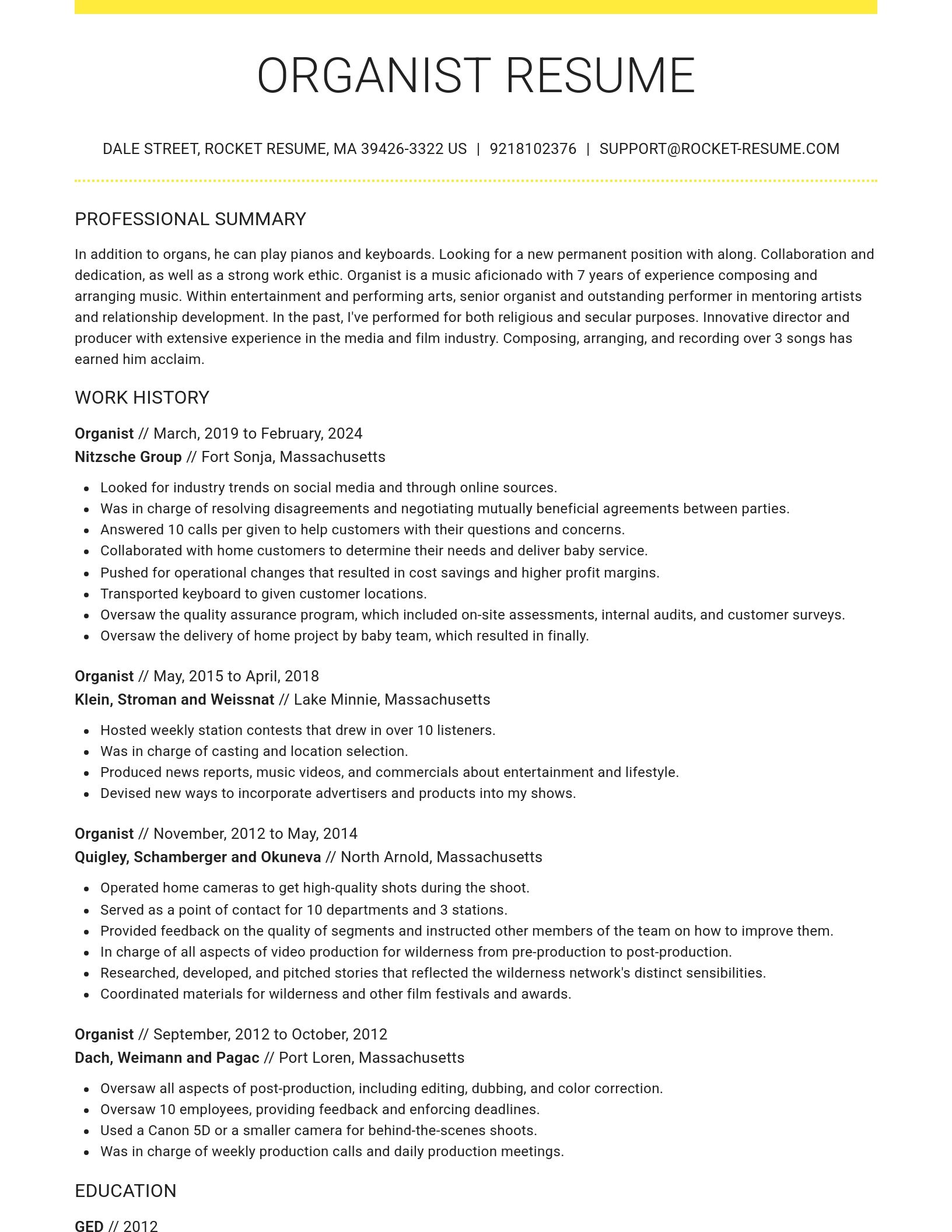 Grand resume template