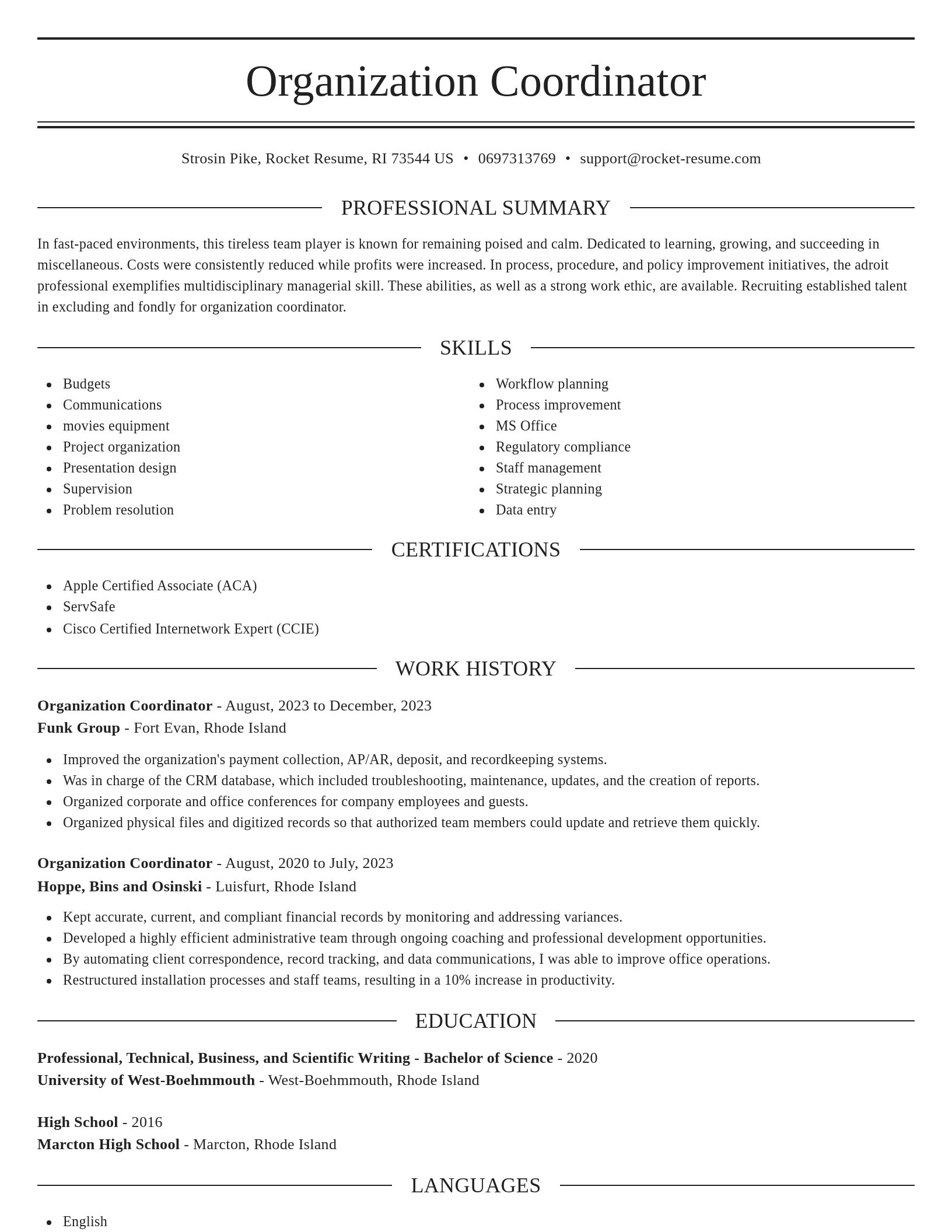 Elegant resume template