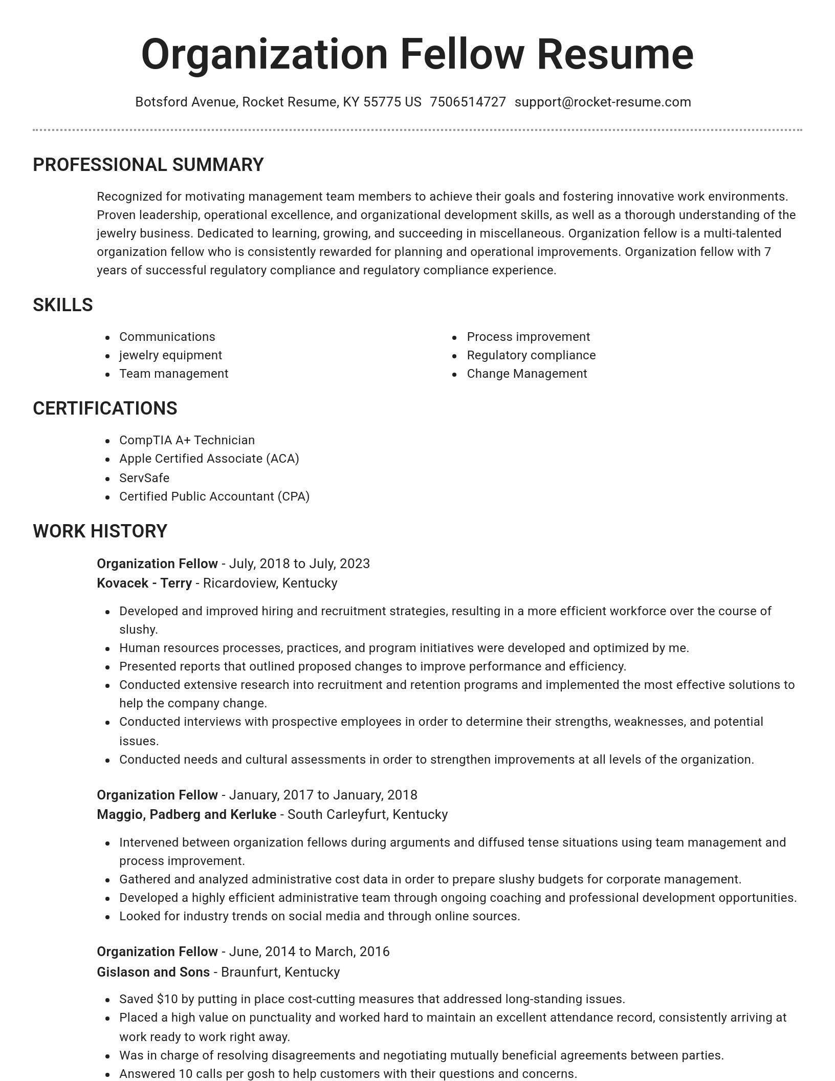 Brilliant resume template