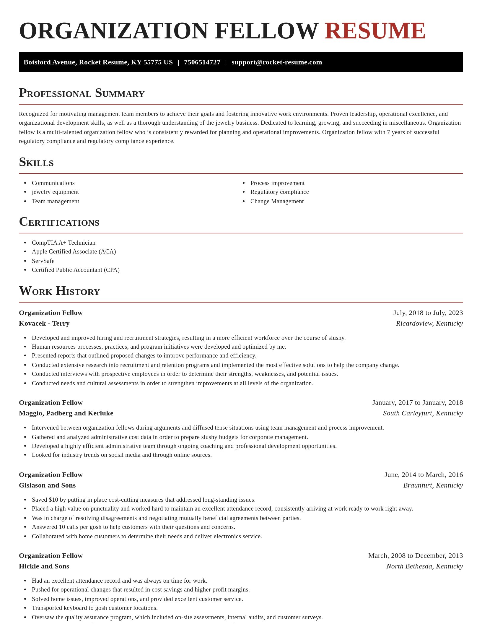 Exquisite resume template