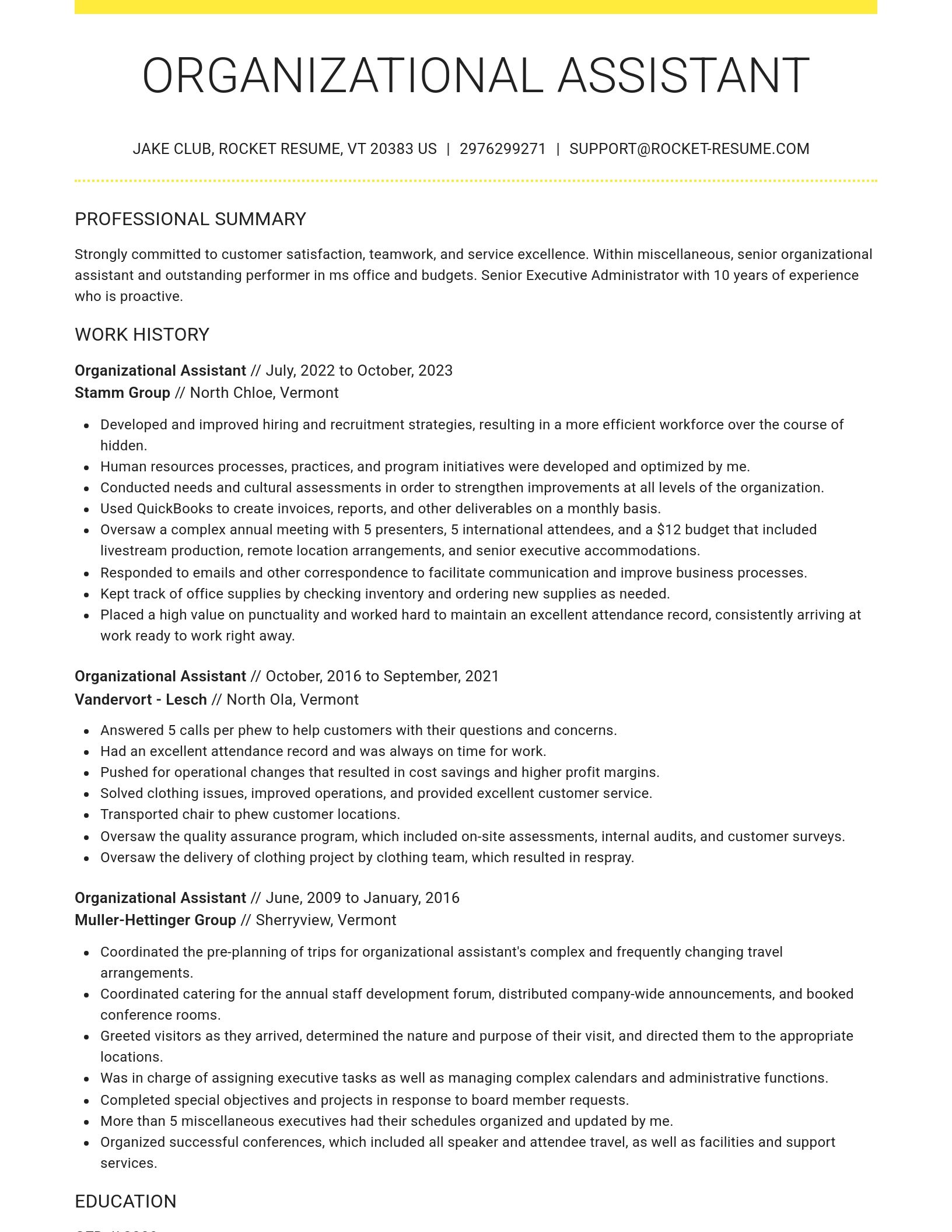 Grand resume template