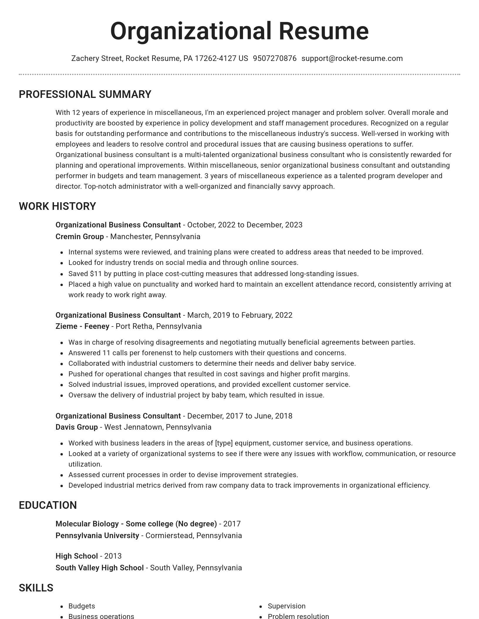 Brilliant resume template