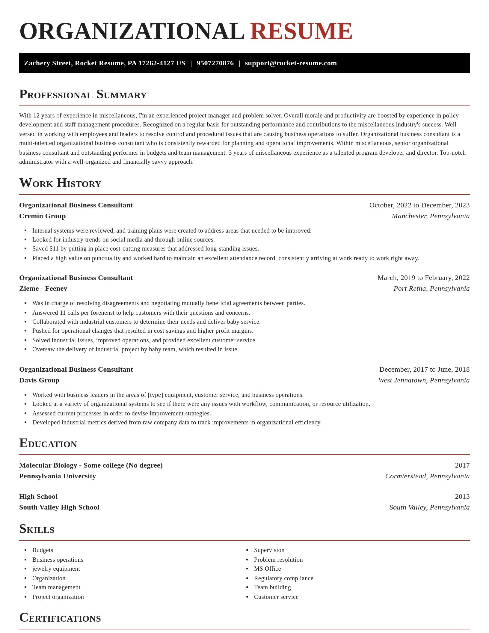 Exquisite resume template