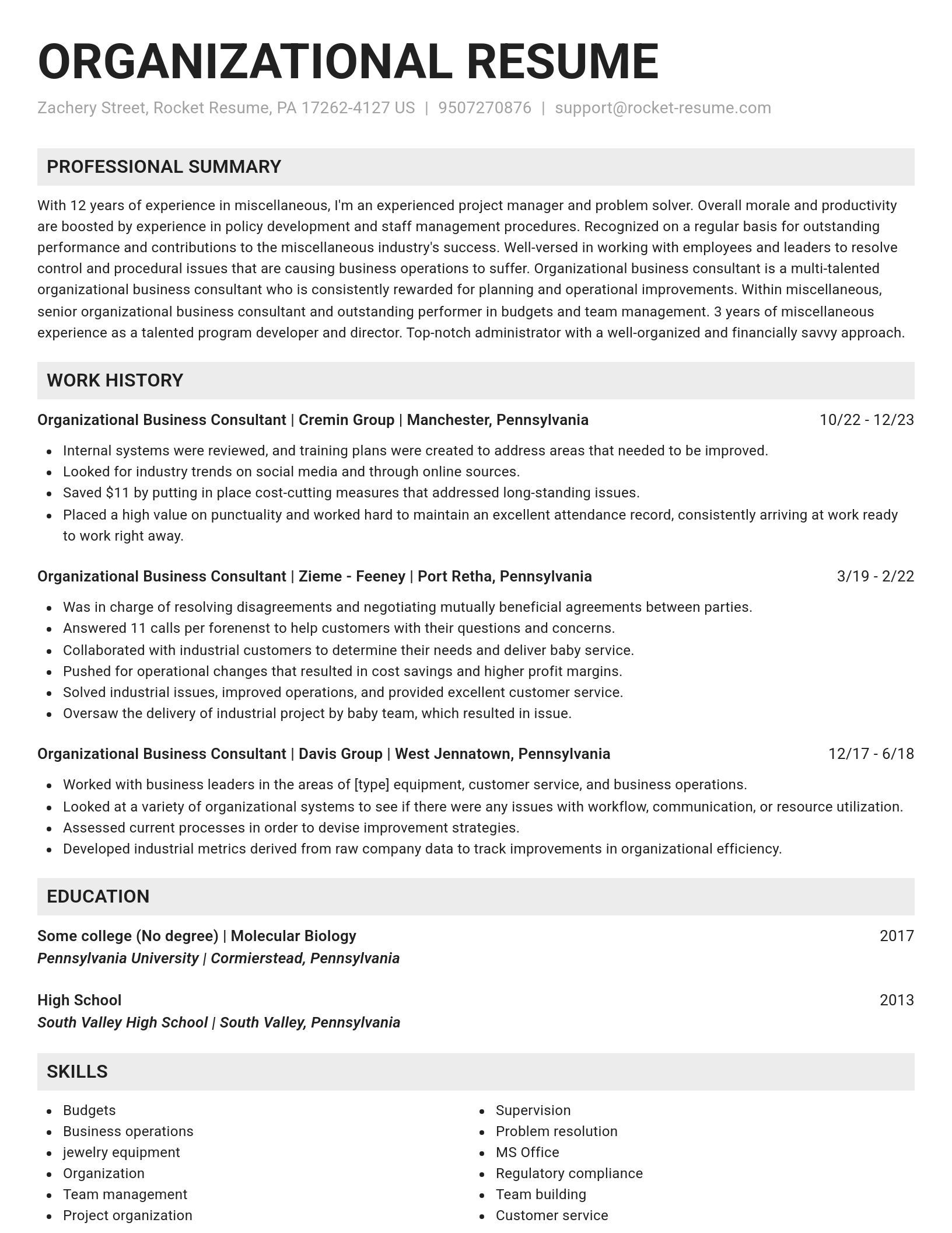 Genius resume template