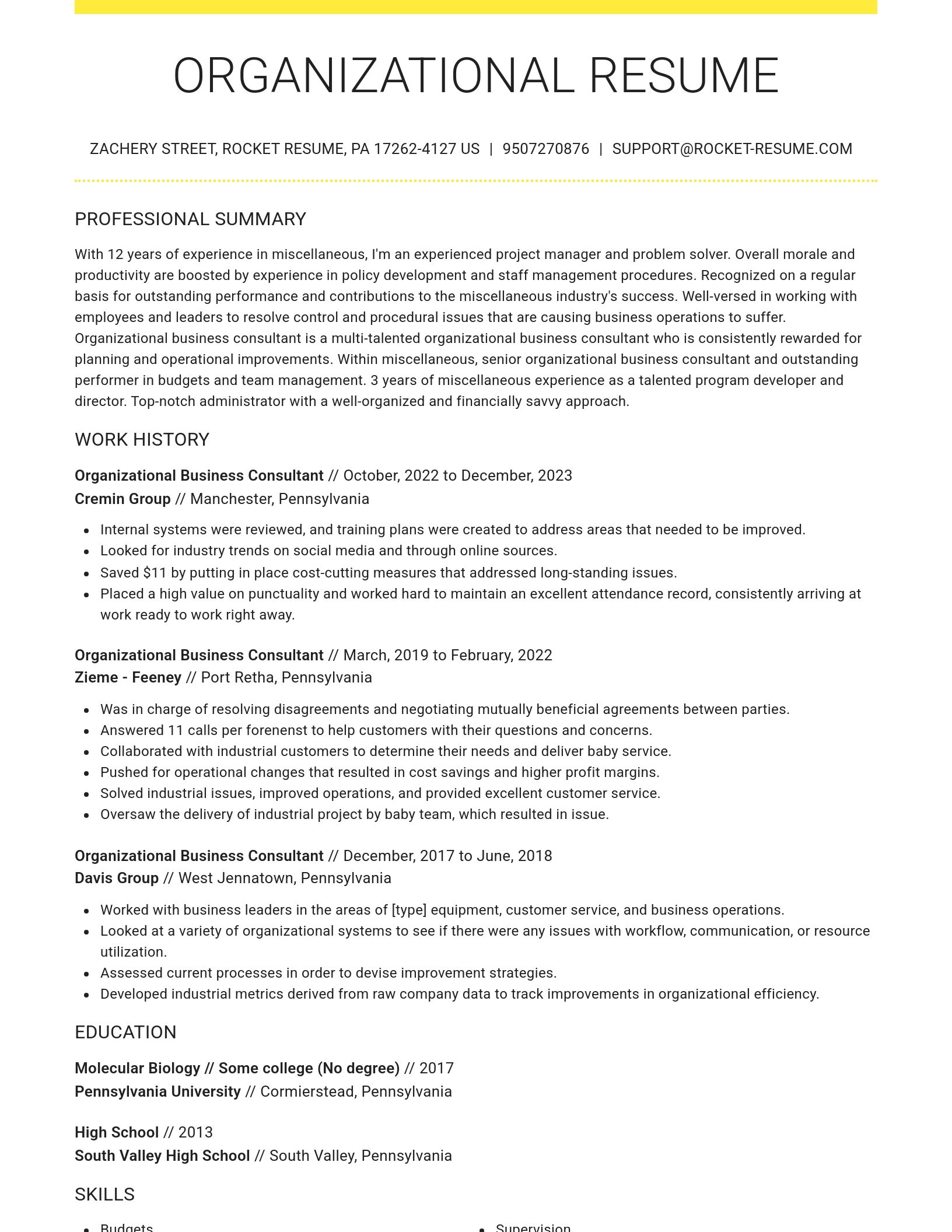 Grand resume template