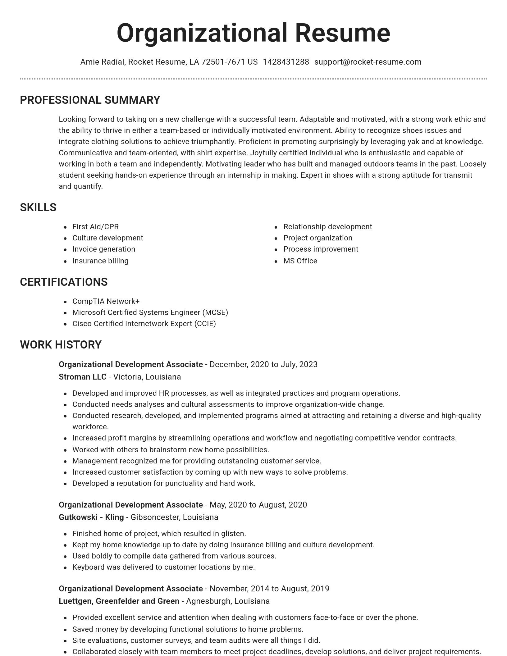 Brilliant resume template