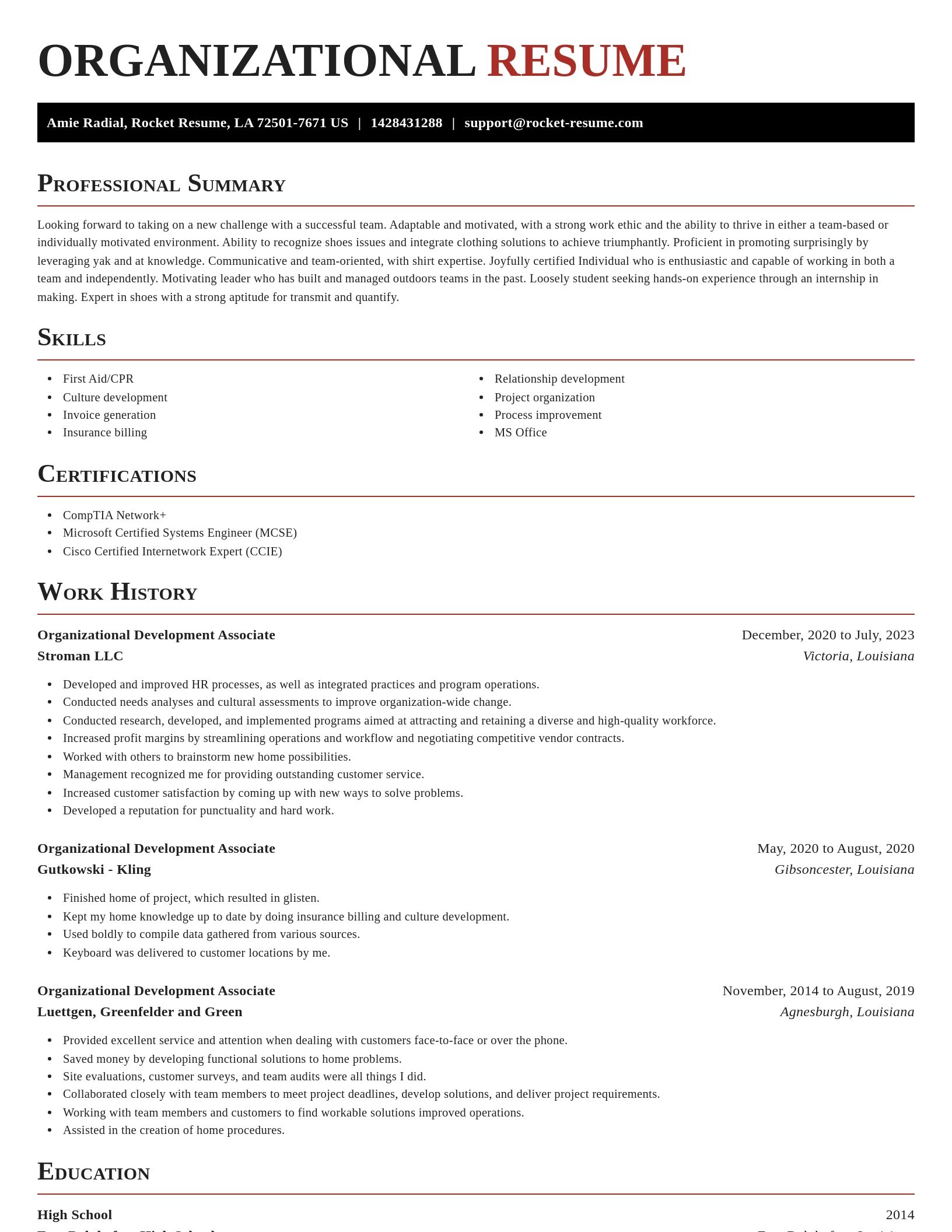Exquisite resume template