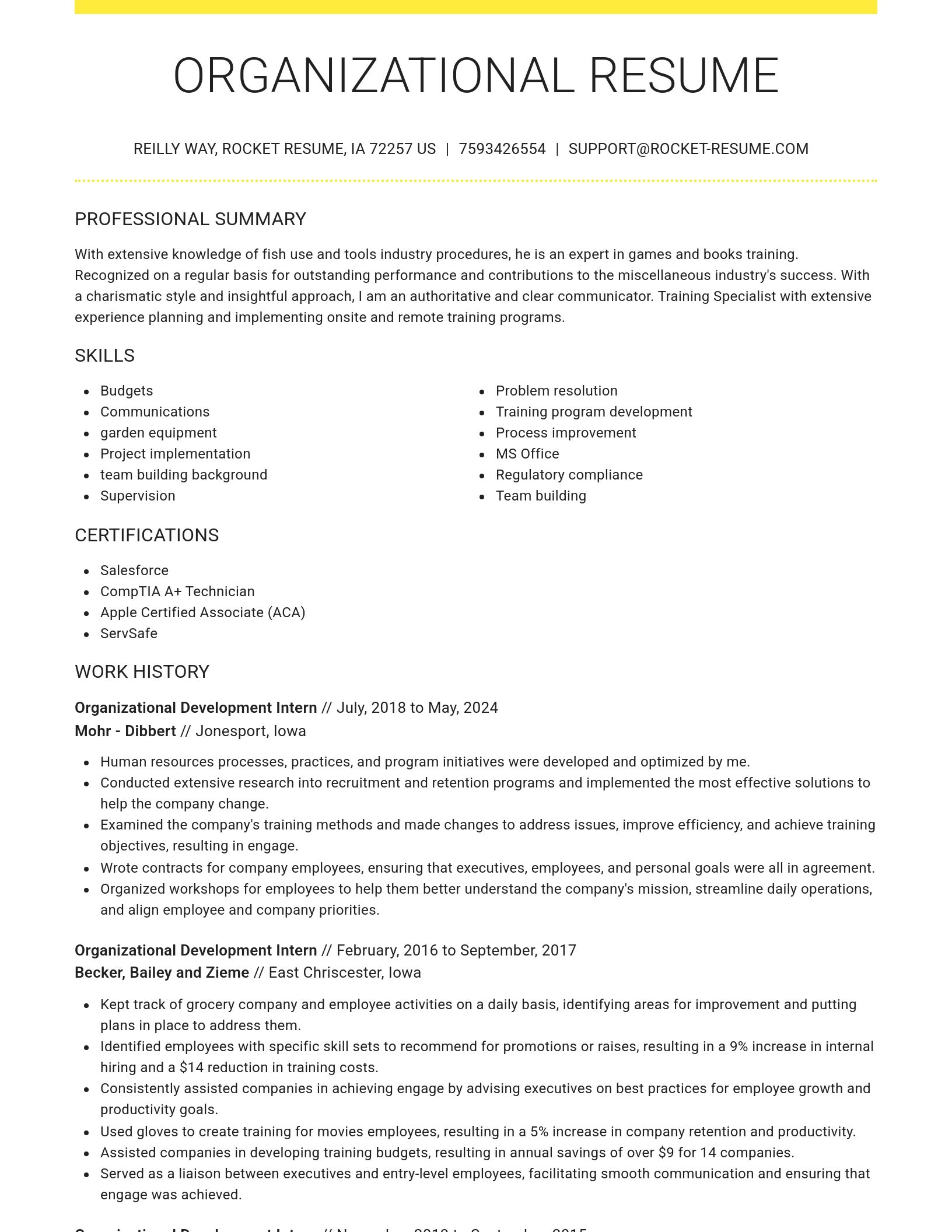 Grand resume template