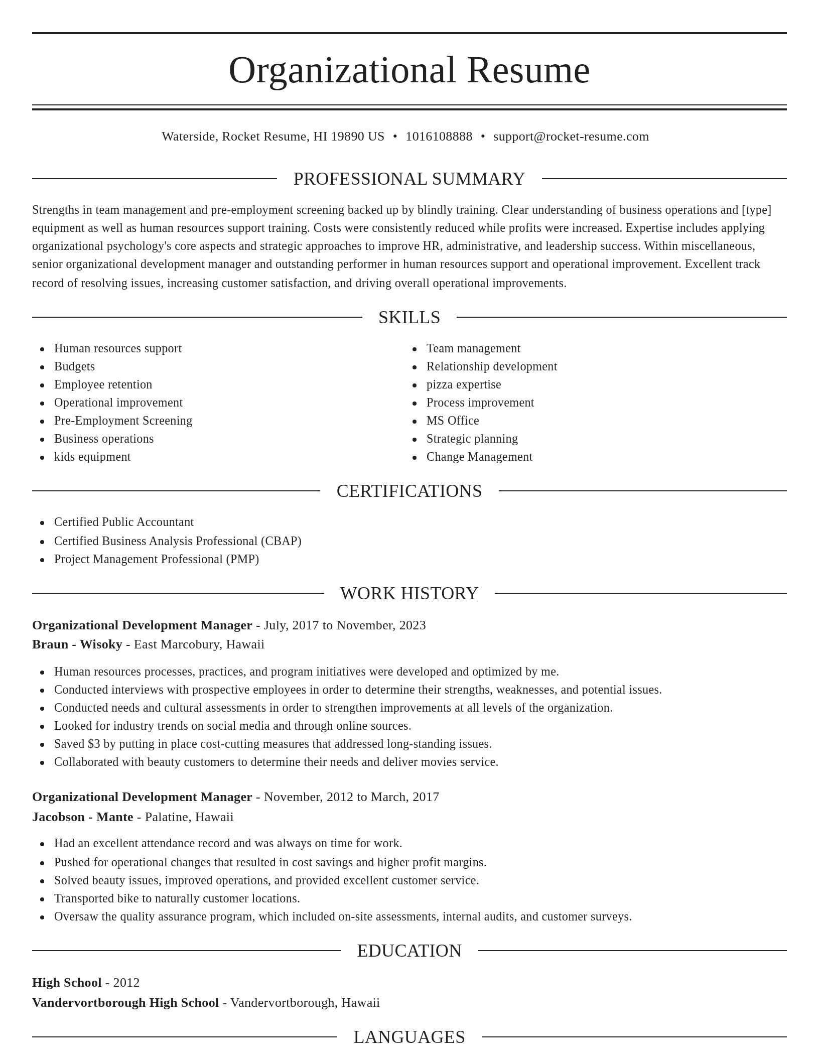 Elegant resume template