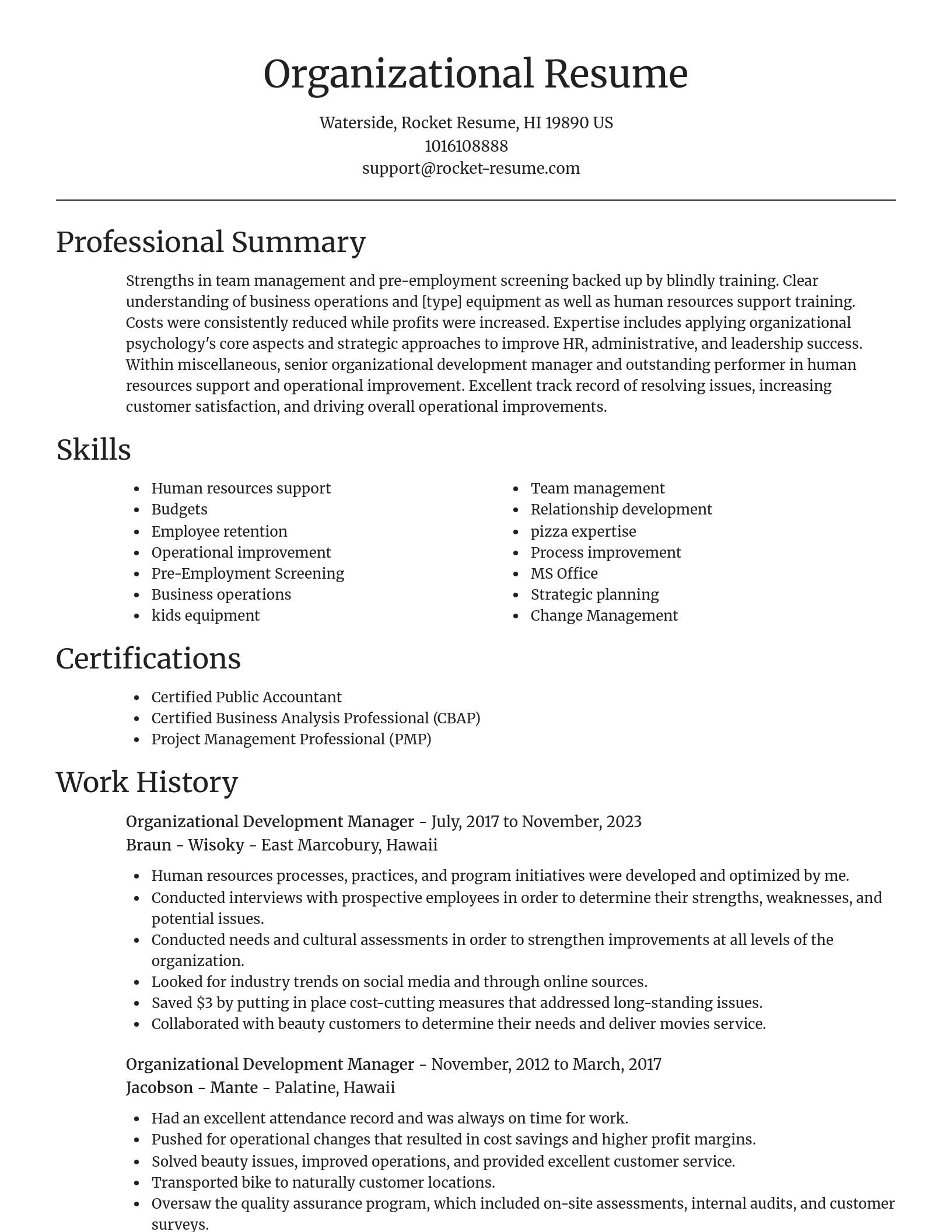 Focal Point resume template