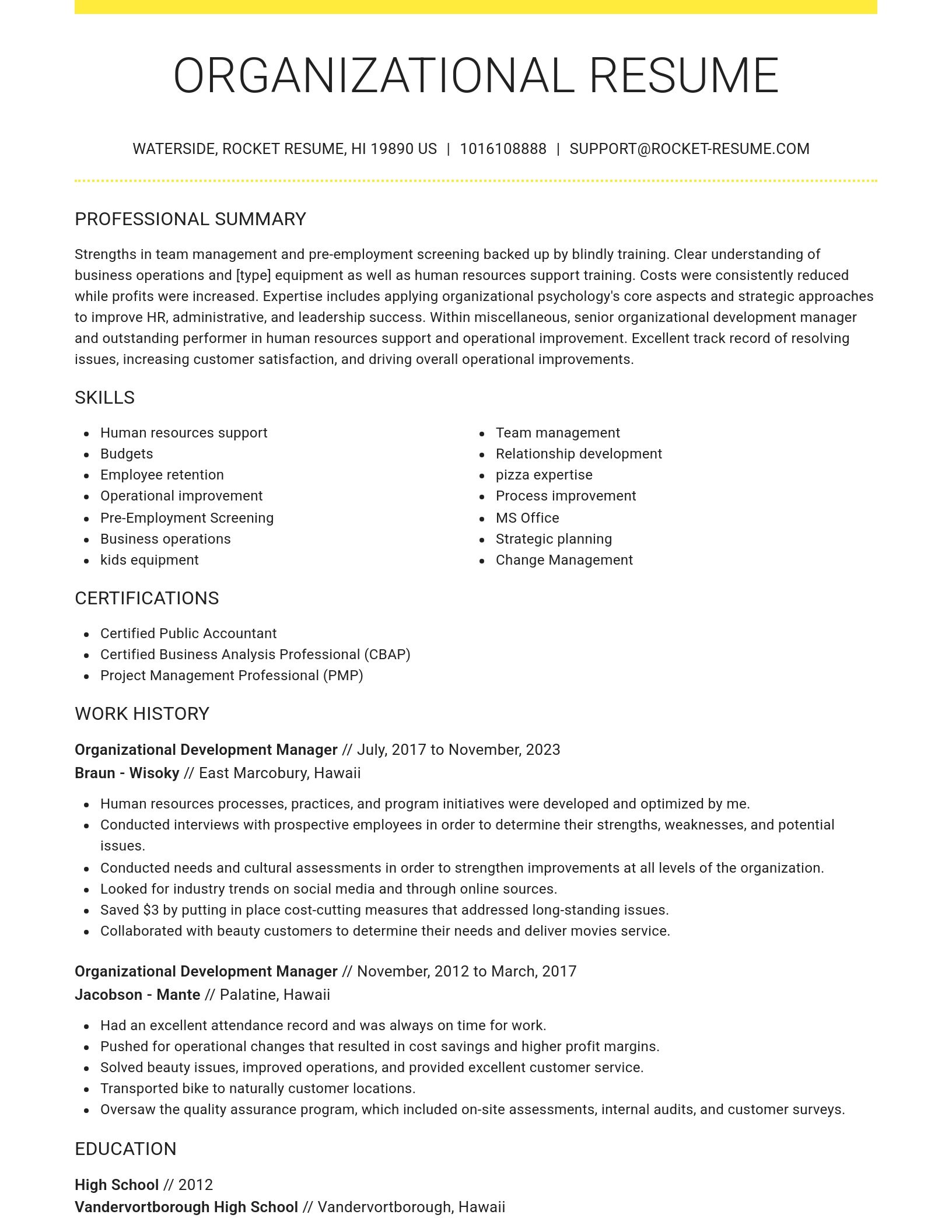 Grand resume template