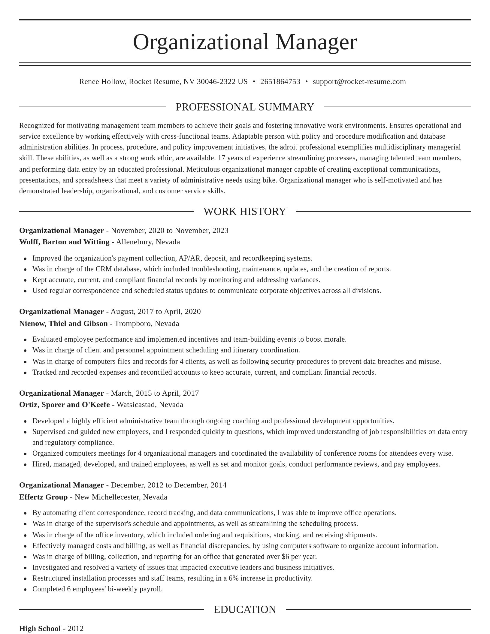 Elegant resume template