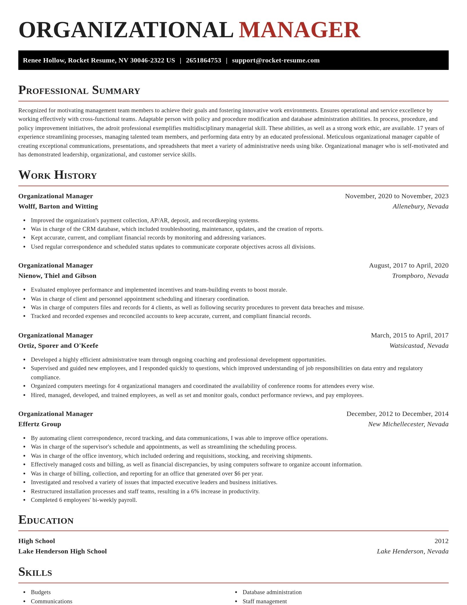 Exquisite resume template