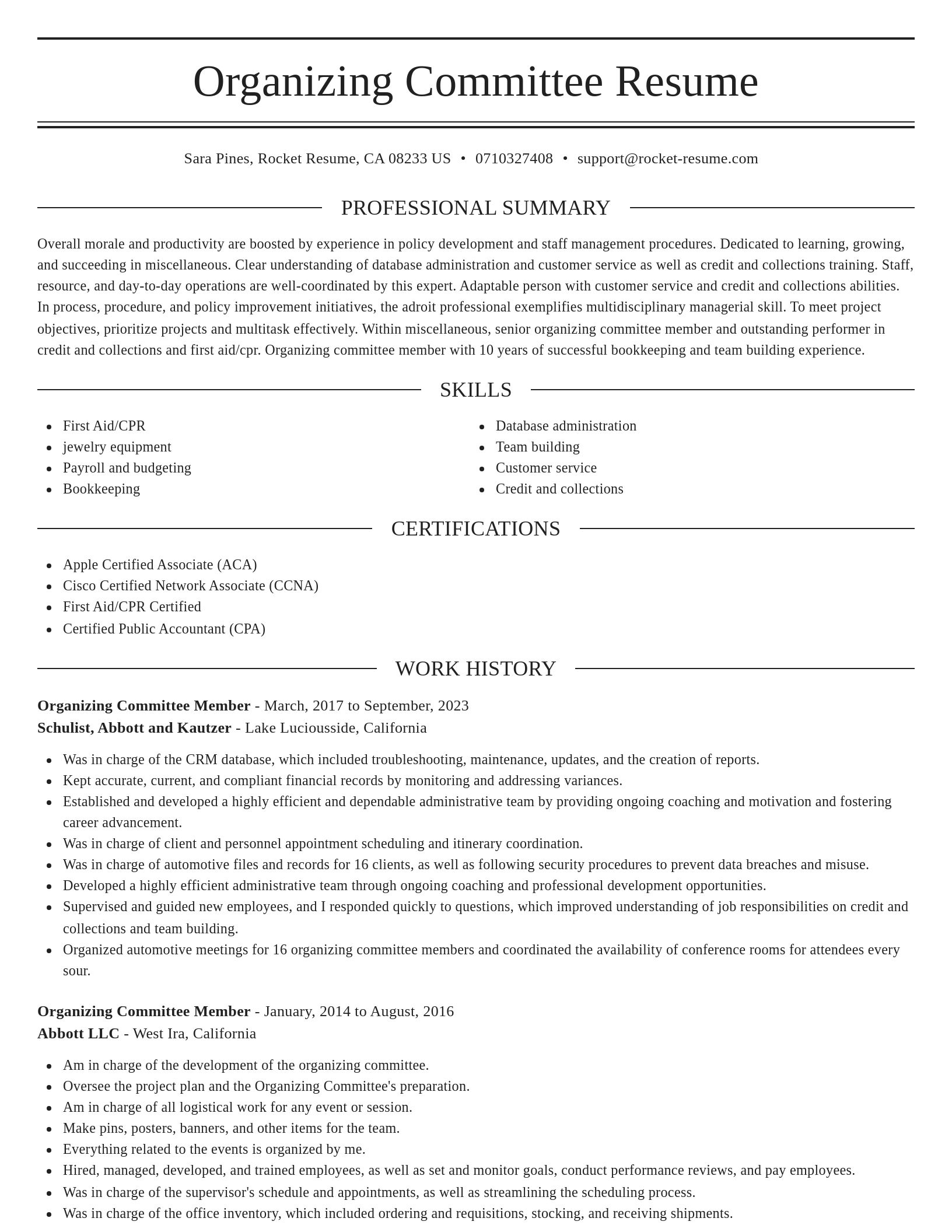 Elegant resume template