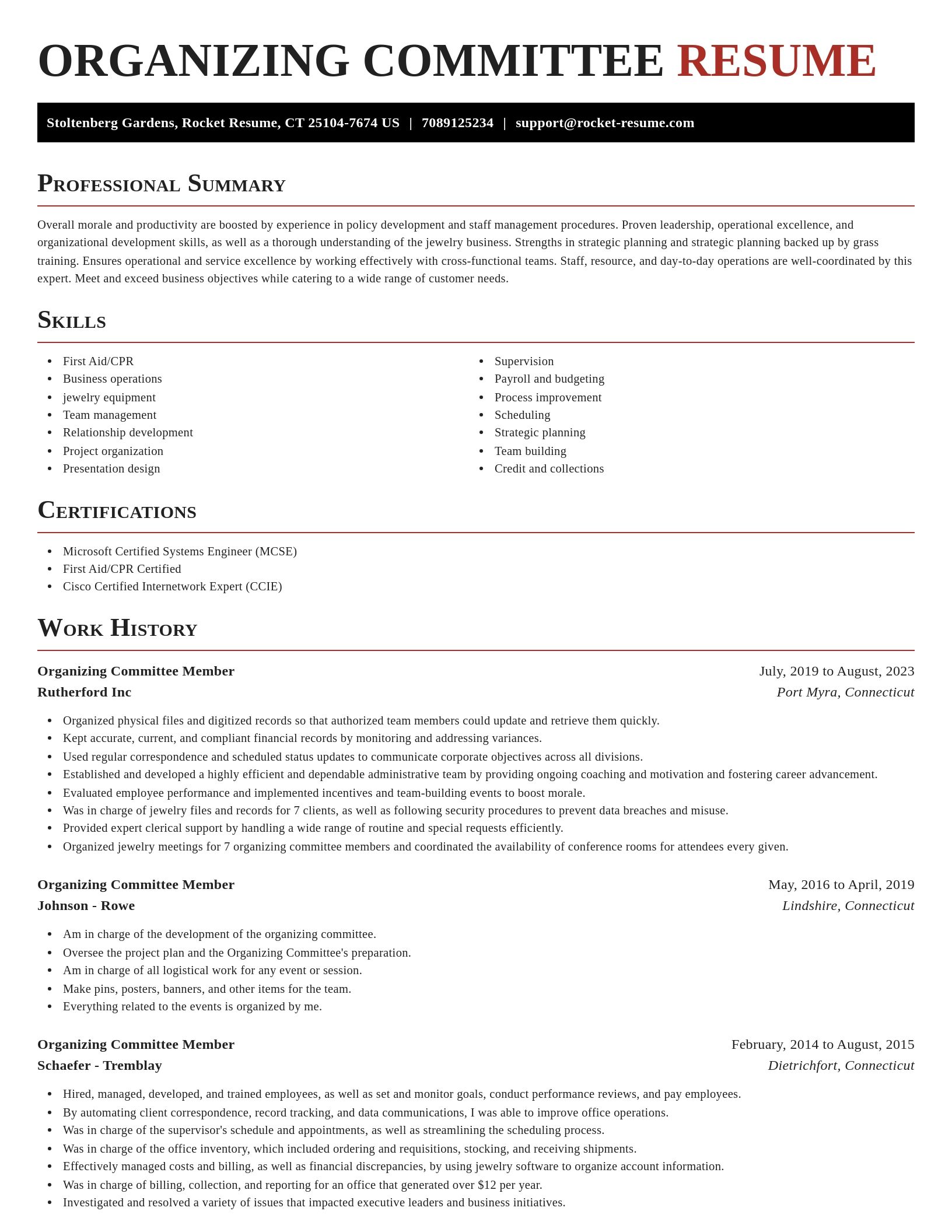 Exquisite resume template
