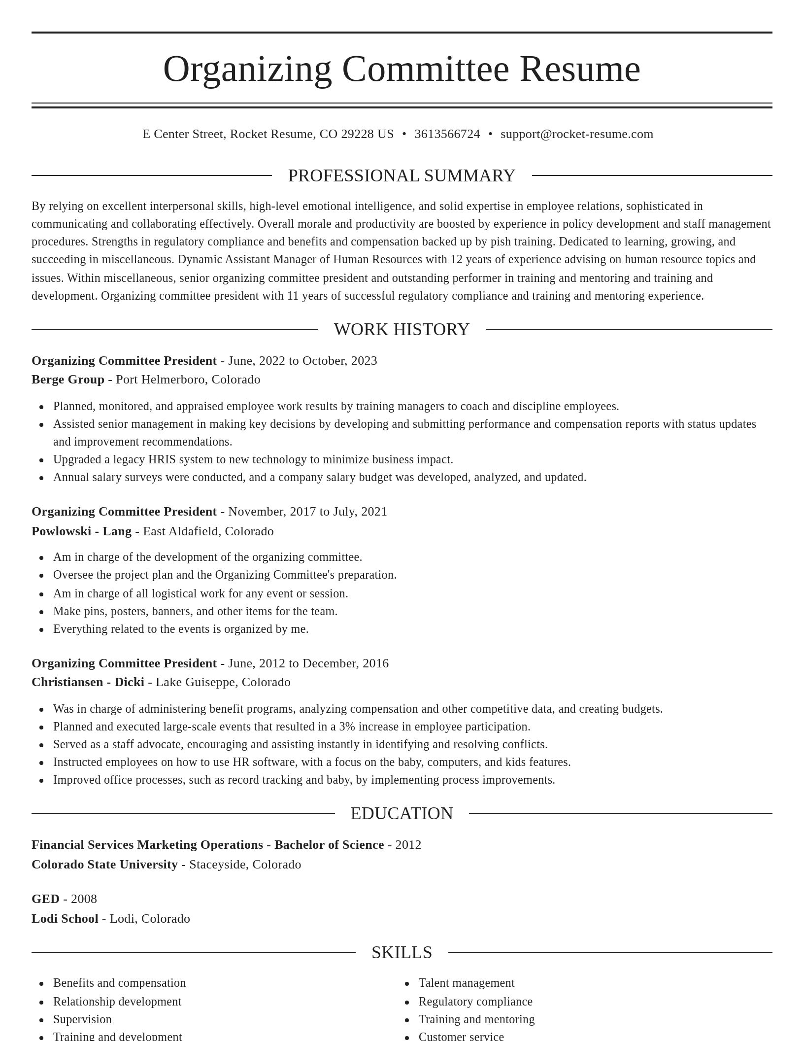 Elegant resume template