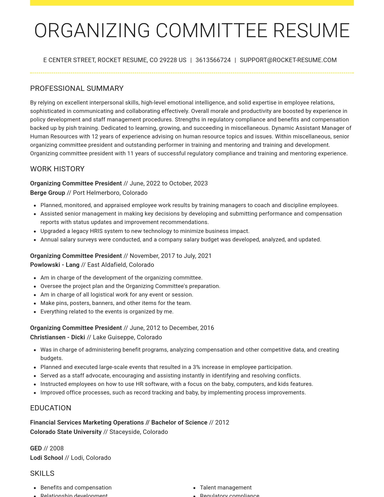 Grand resume template