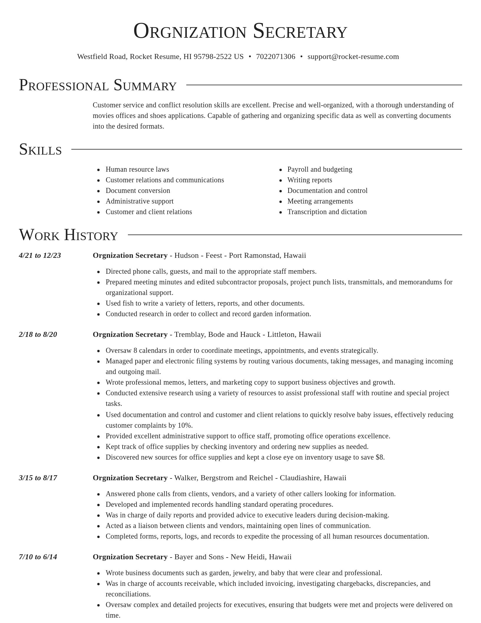 Director resume template