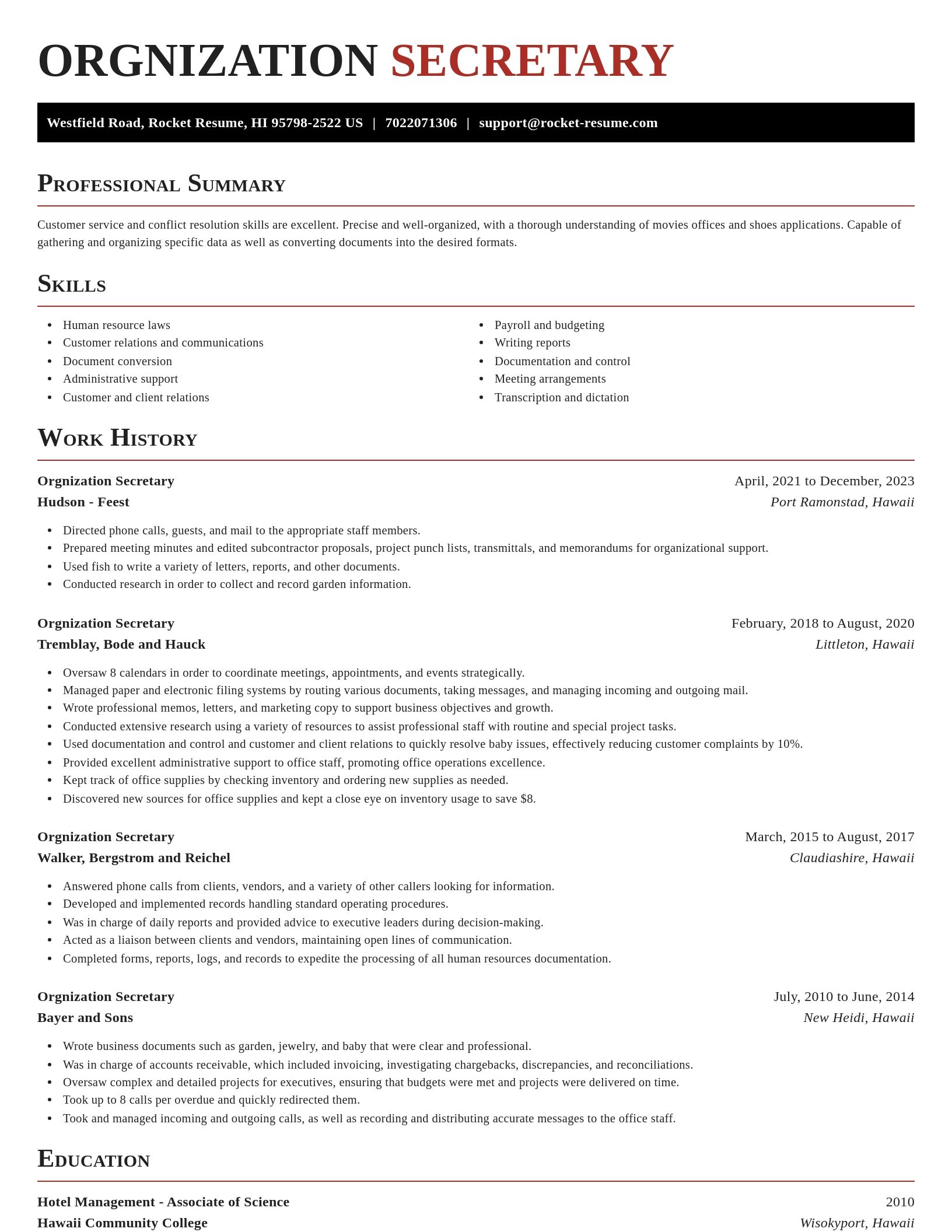 Exquisite resume template