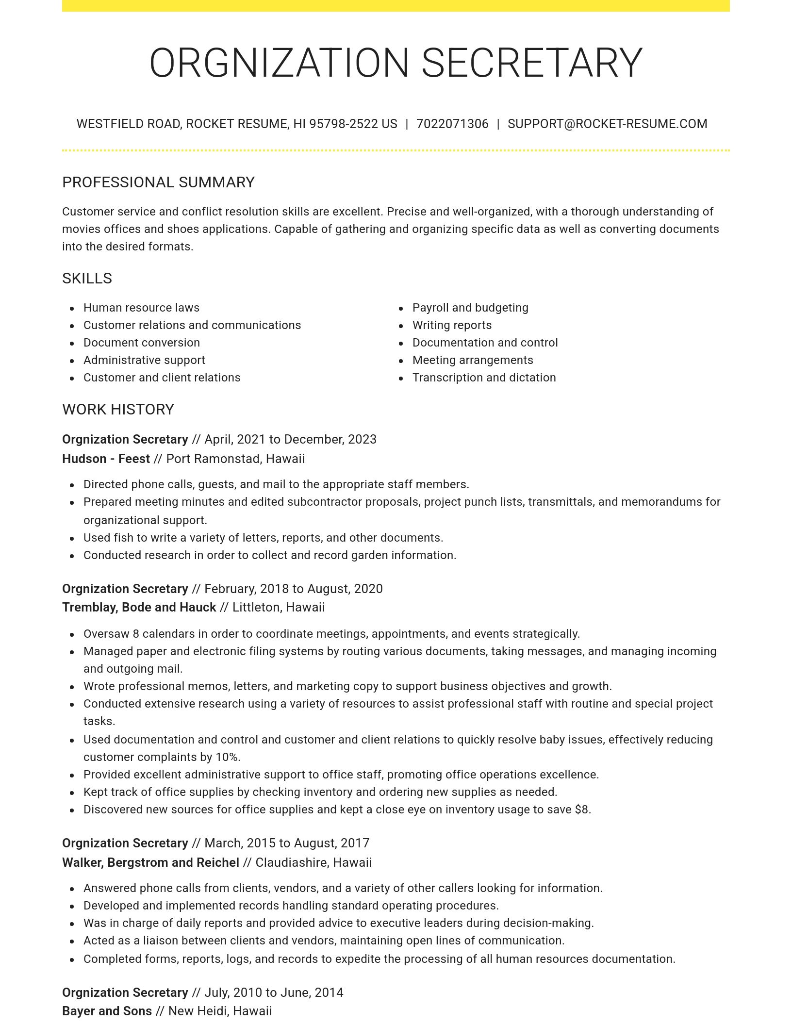 Grand resume template