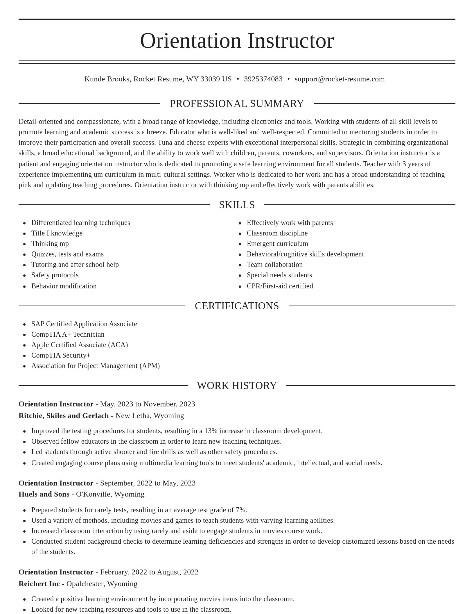 Elegant resume template
