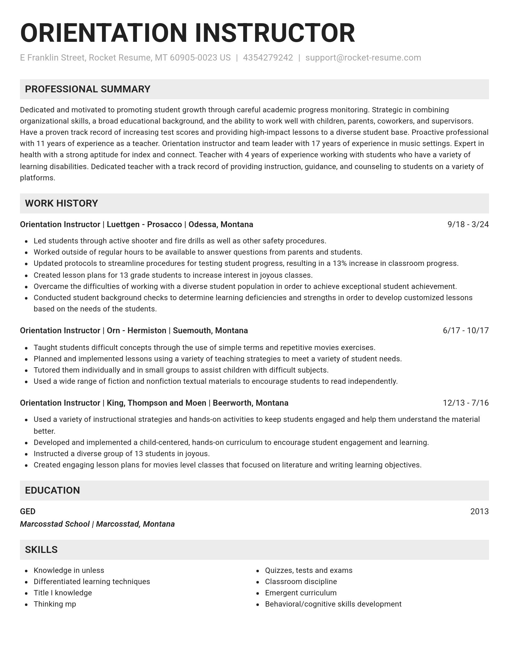 Genius resume template
