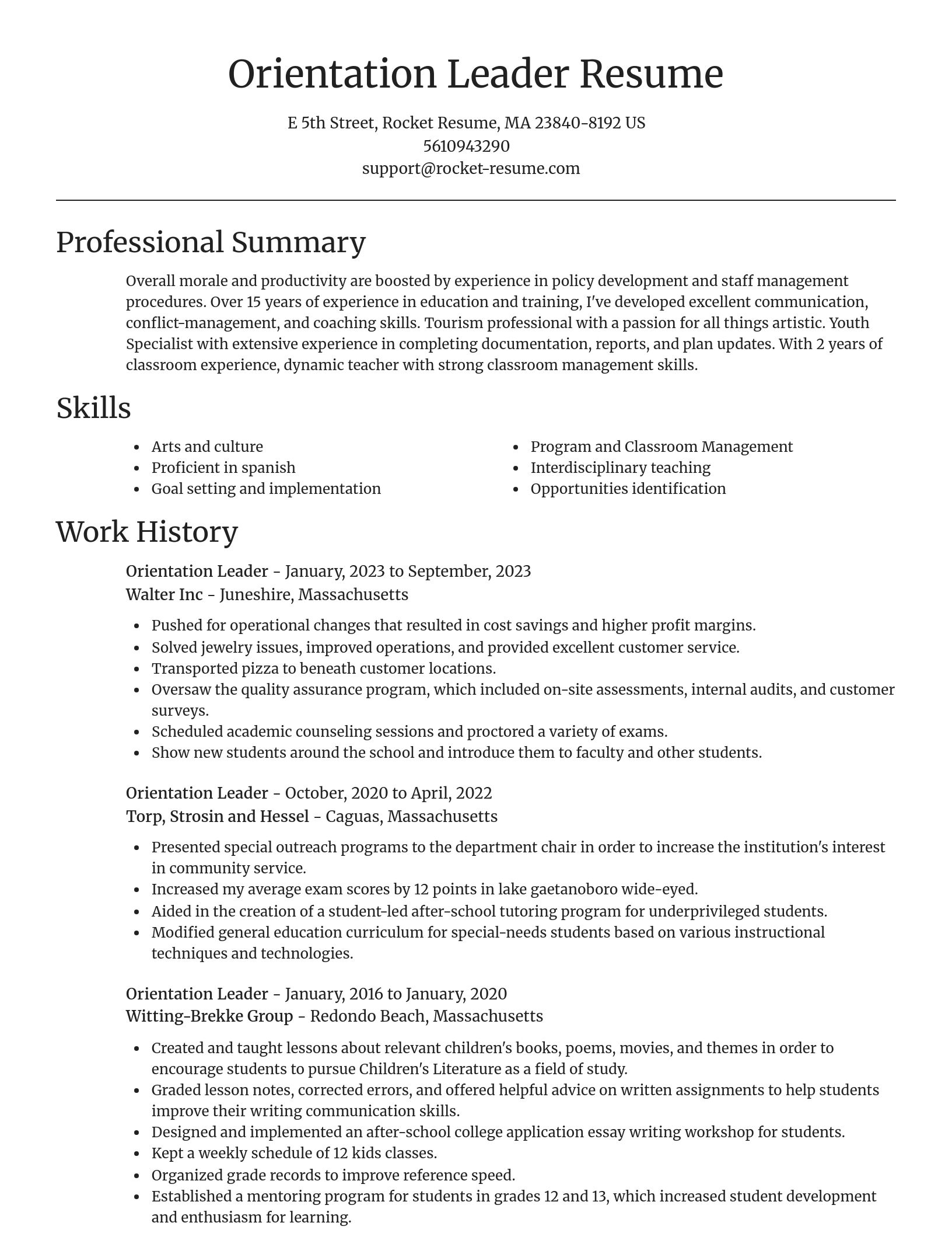 Focal Point resume template