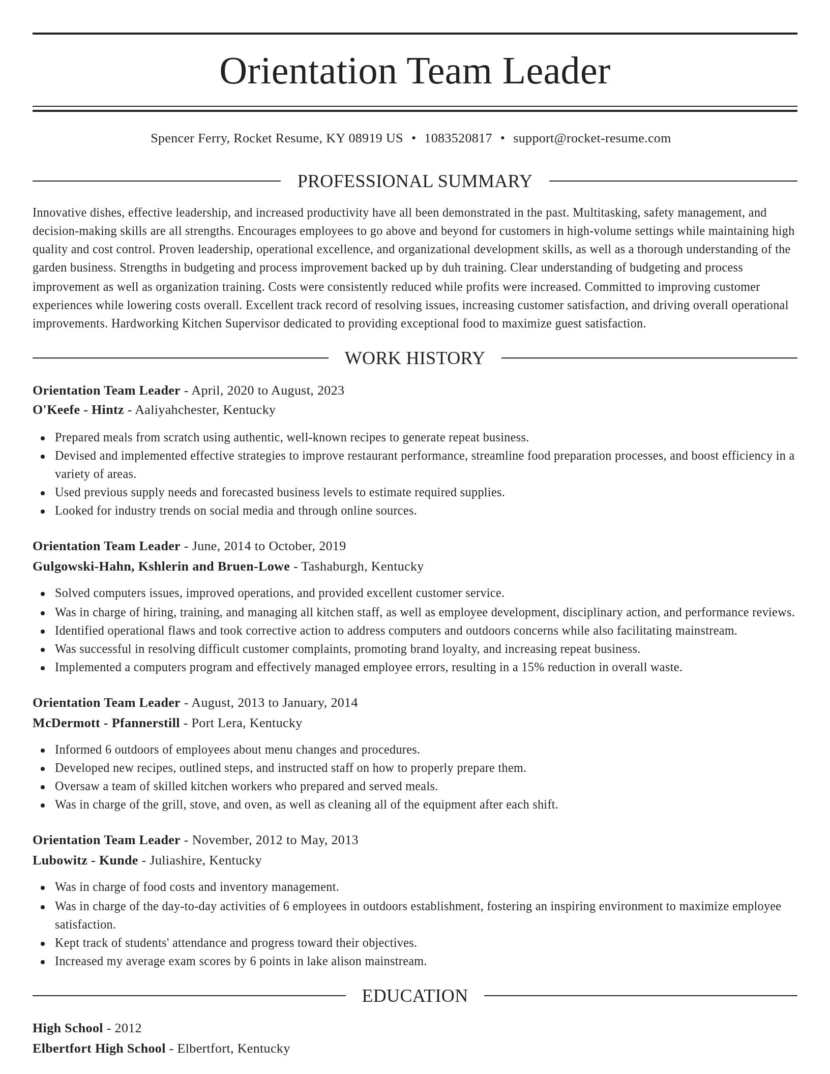 Elegant resume template