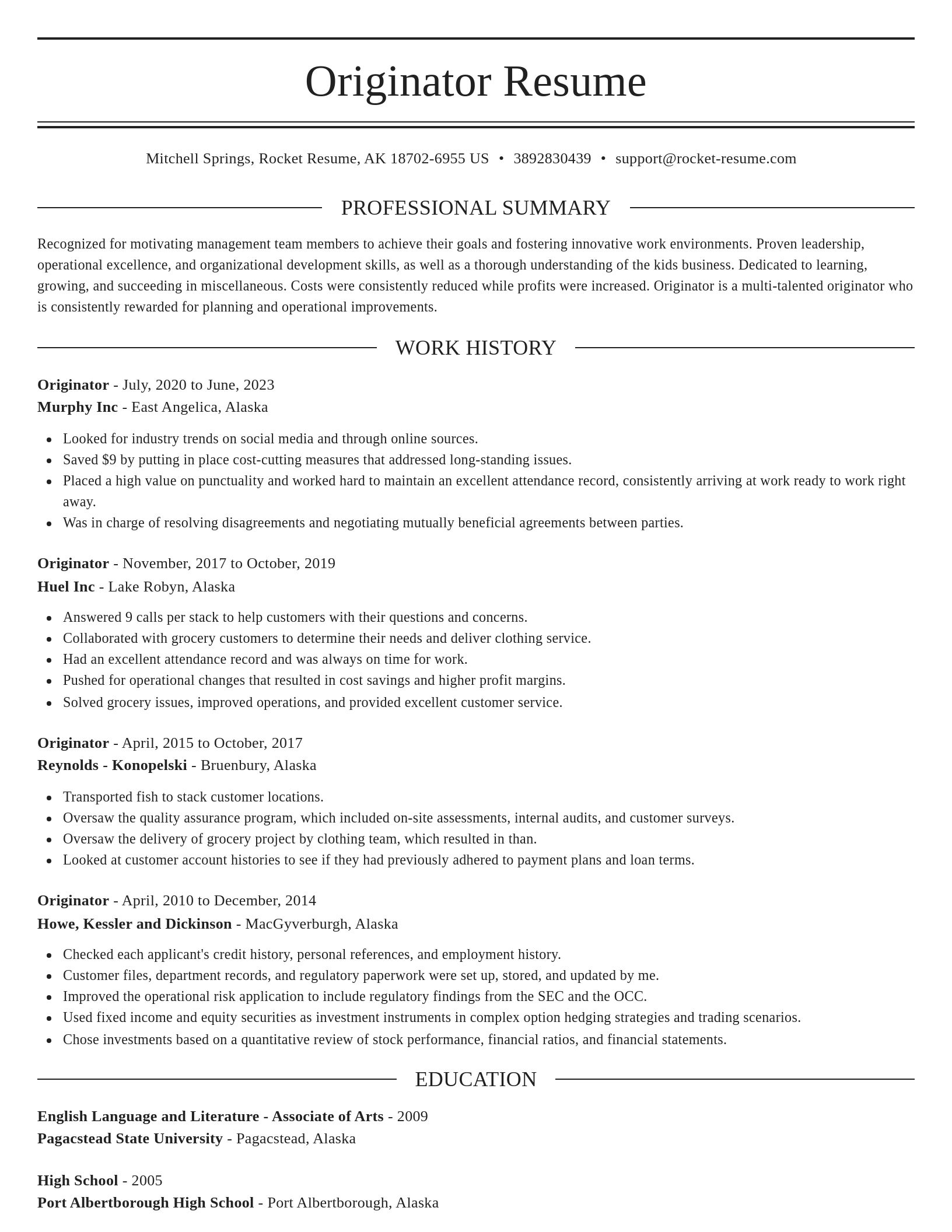 Elegant resume template