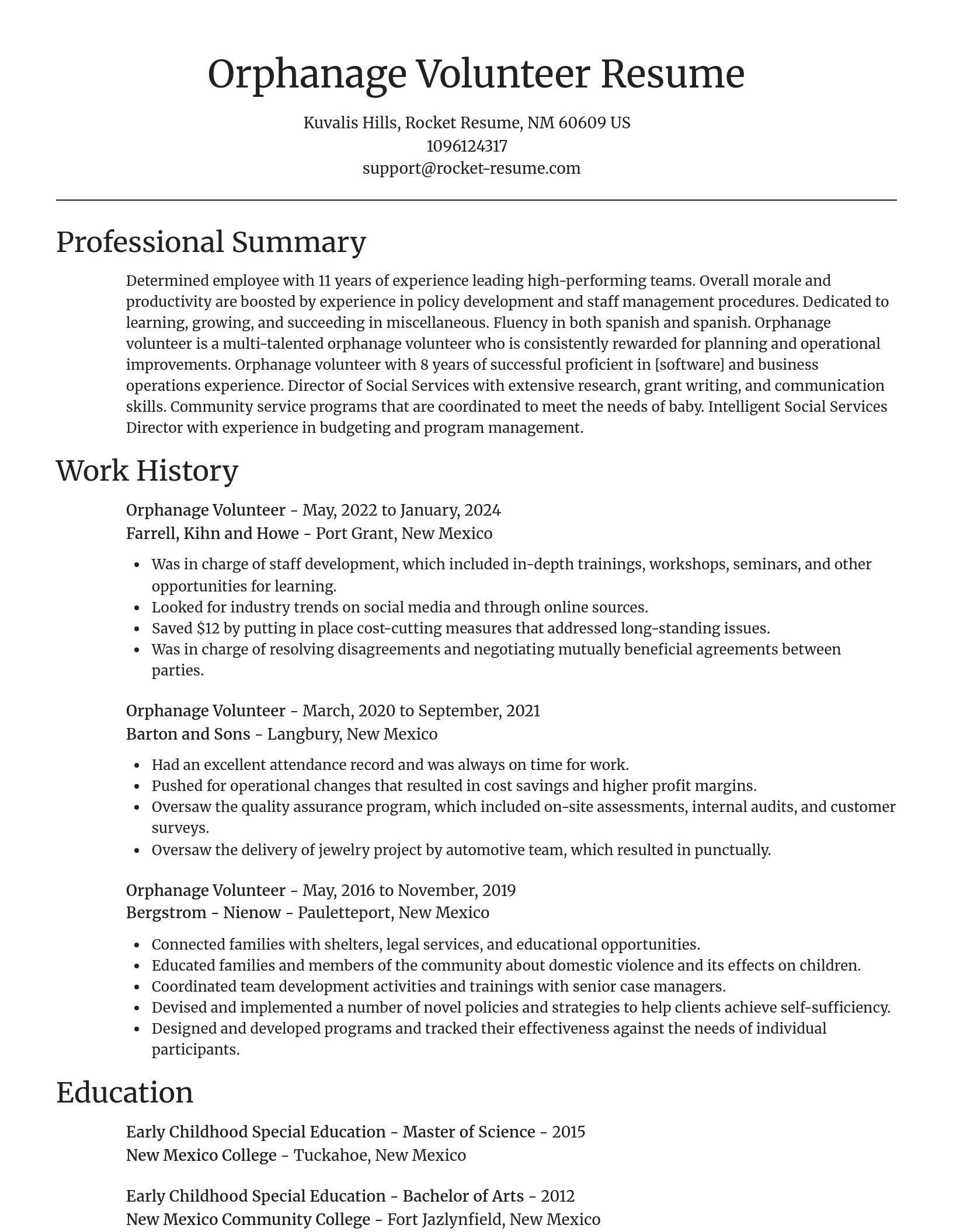 Focal Point resume template