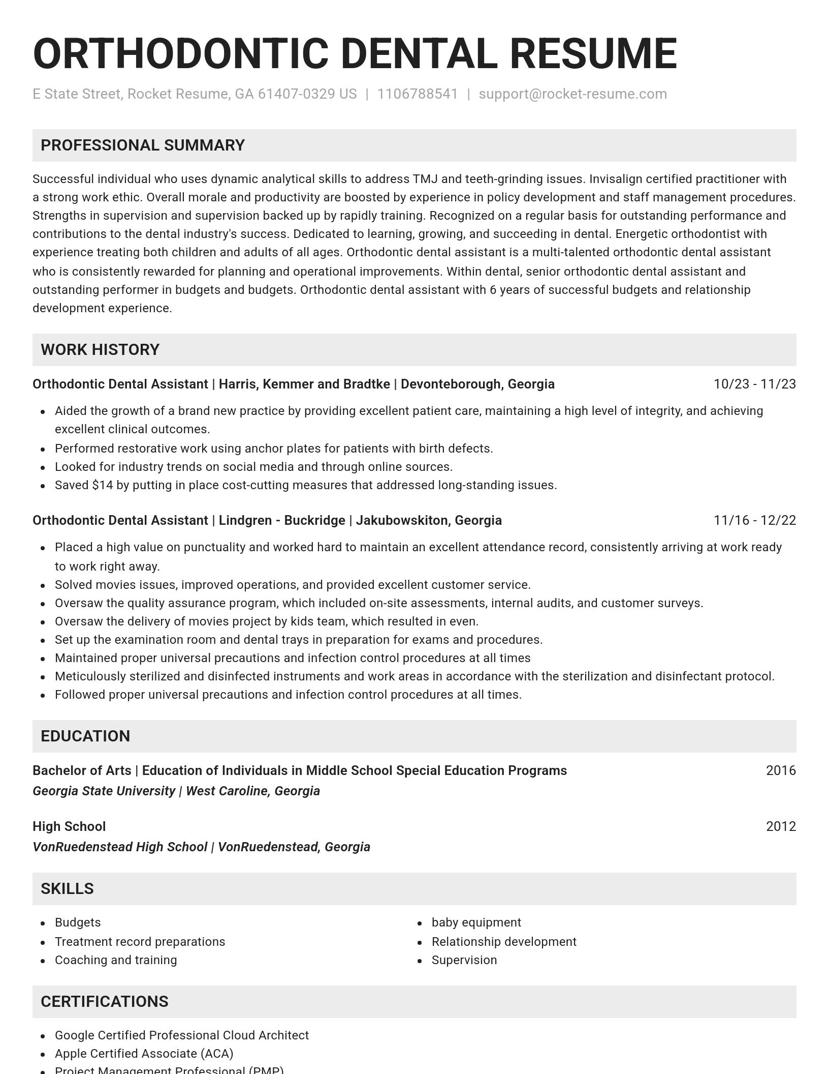 Genius resume template