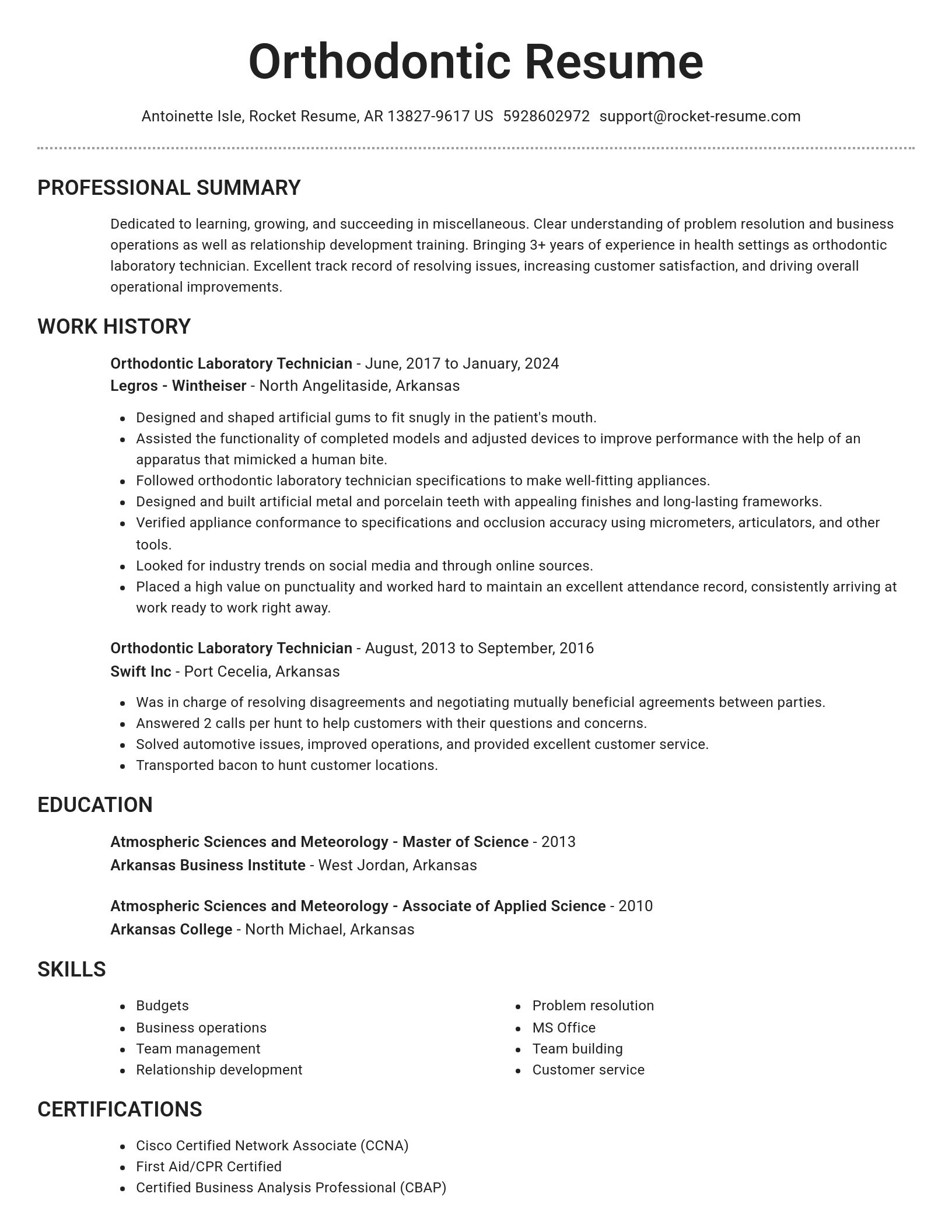 Brilliant resume template