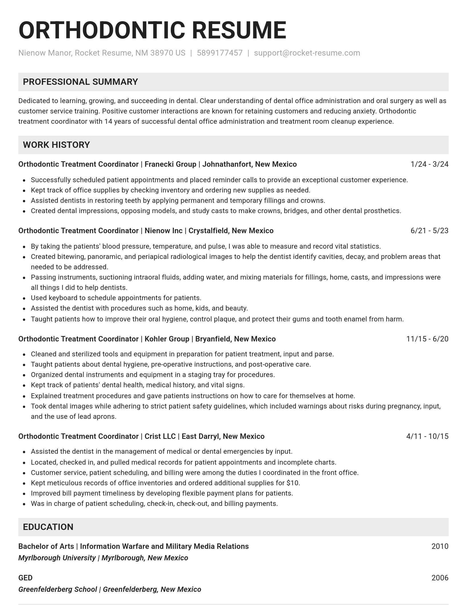 Genius resume template