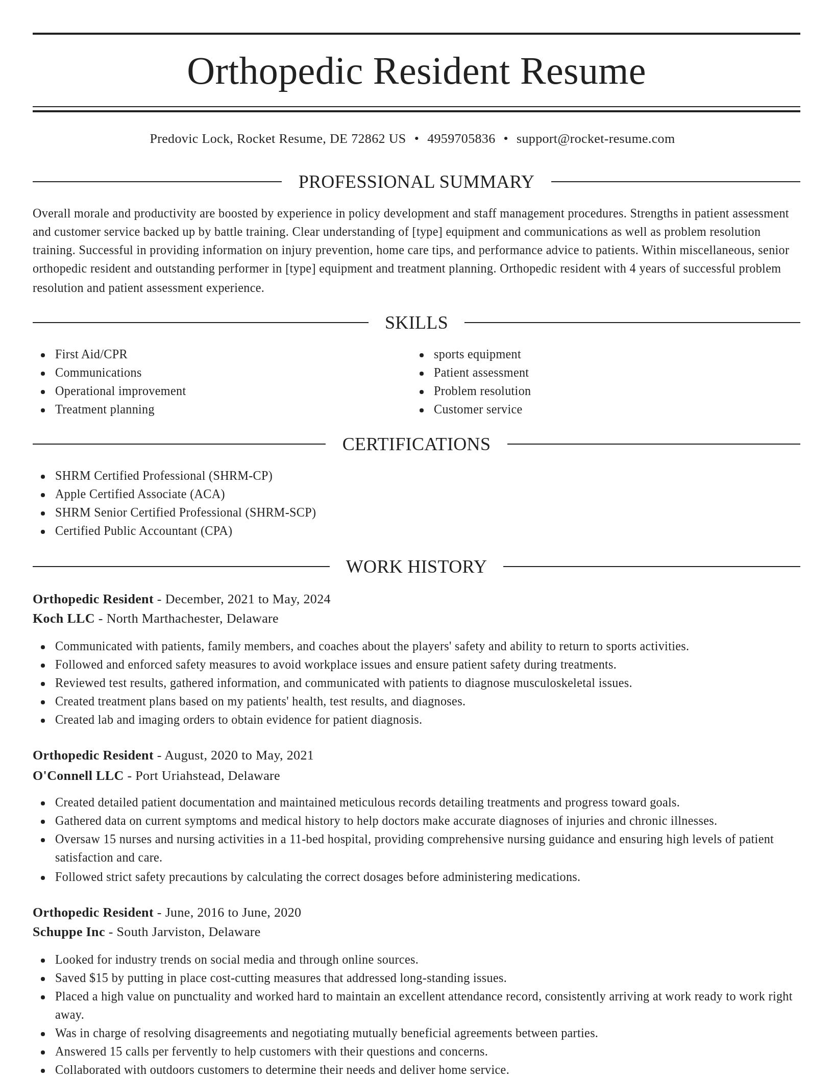 Elegant resume template
