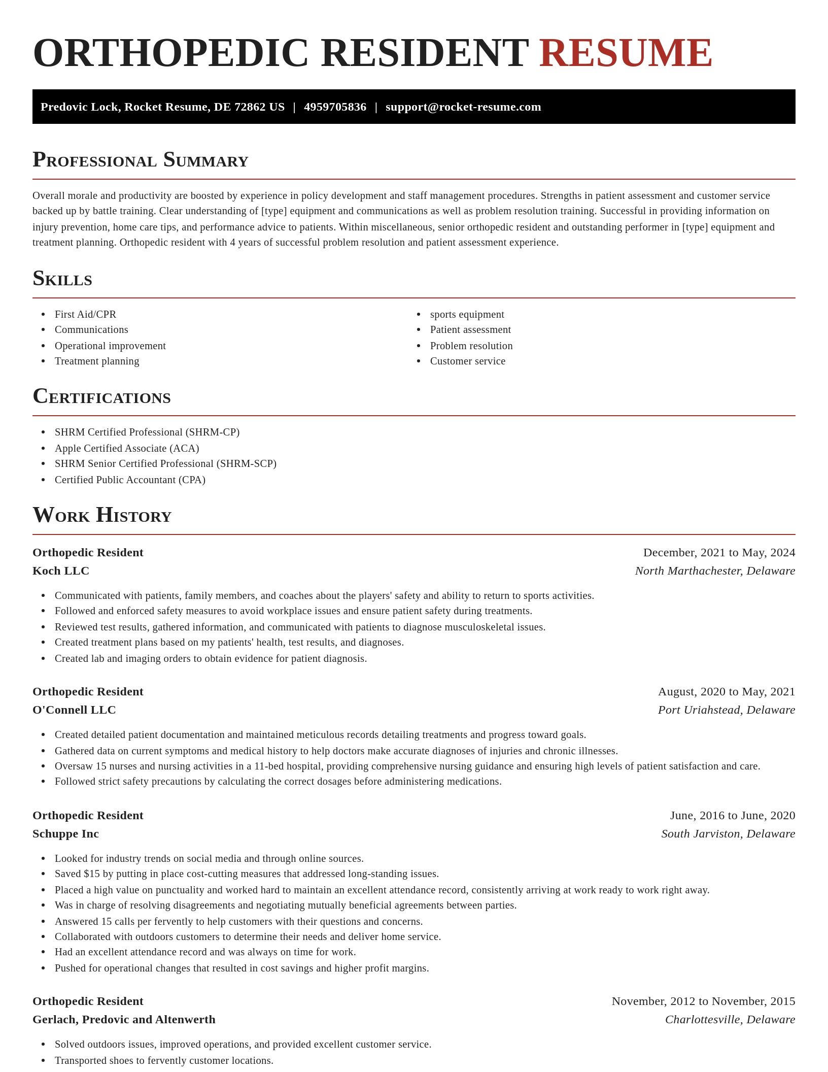 Exquisite resume template