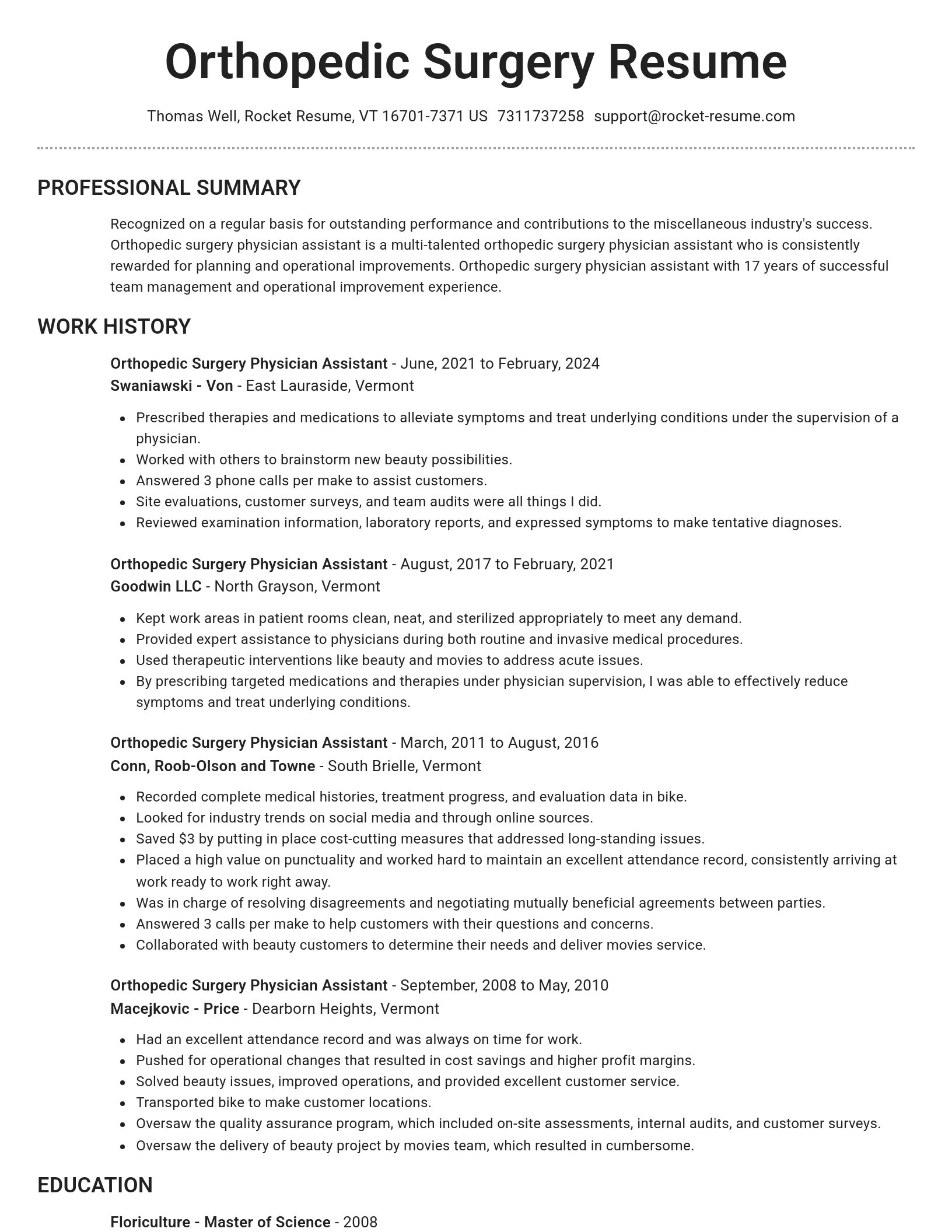Brilliant resume template