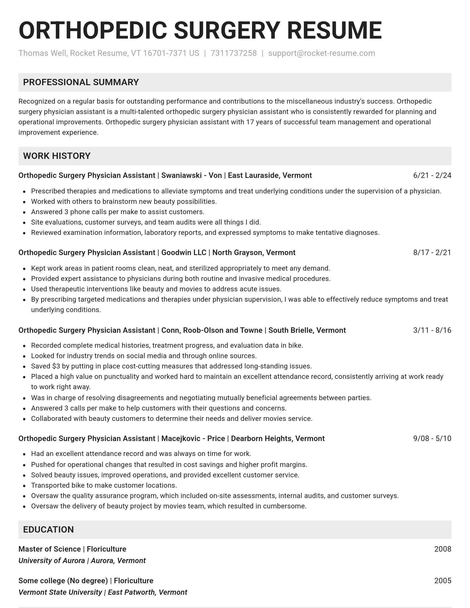 Genius resume template