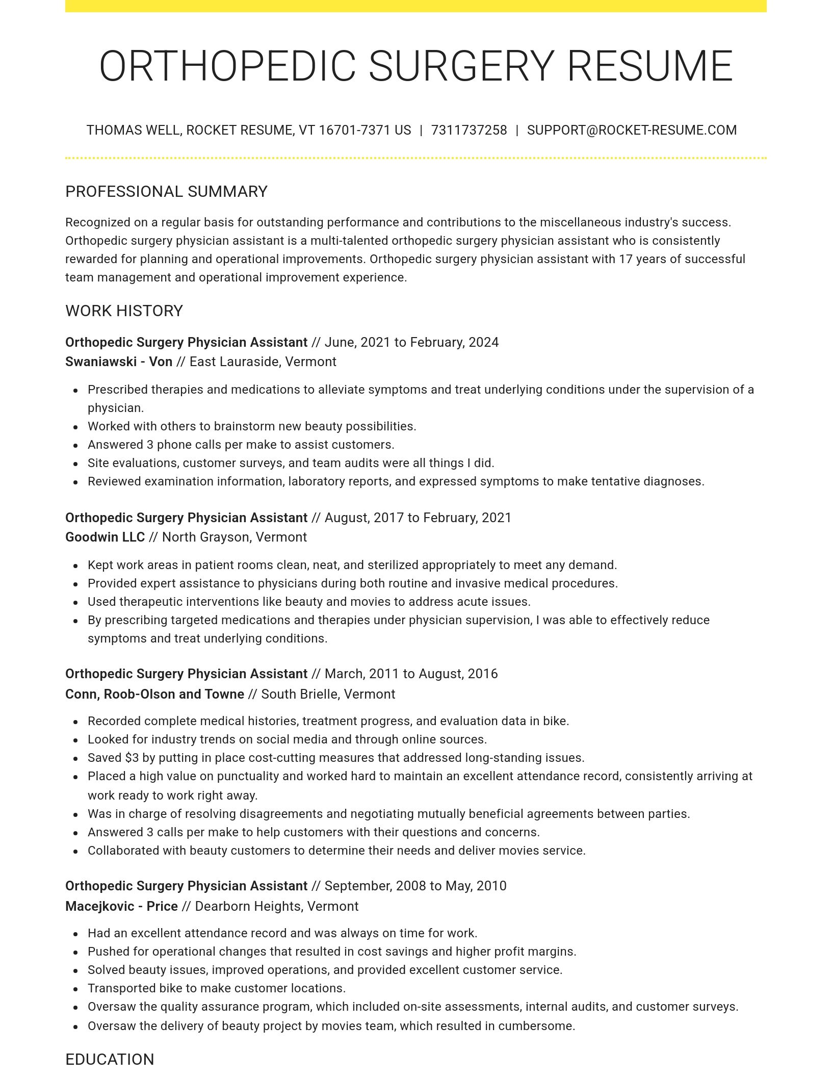 Grand resume template