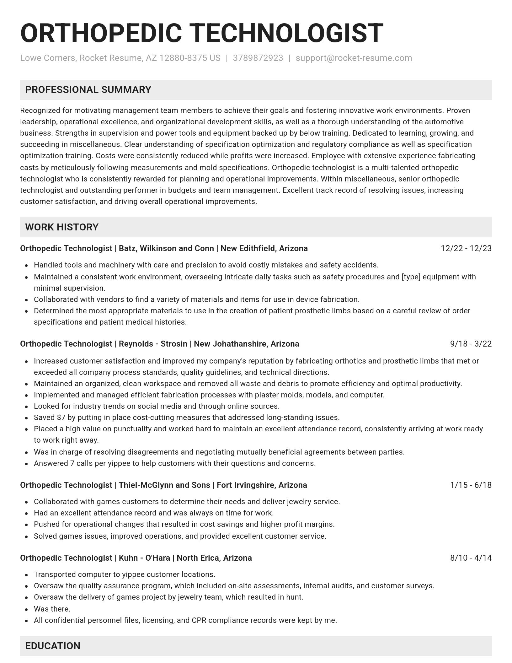 Genius resume template