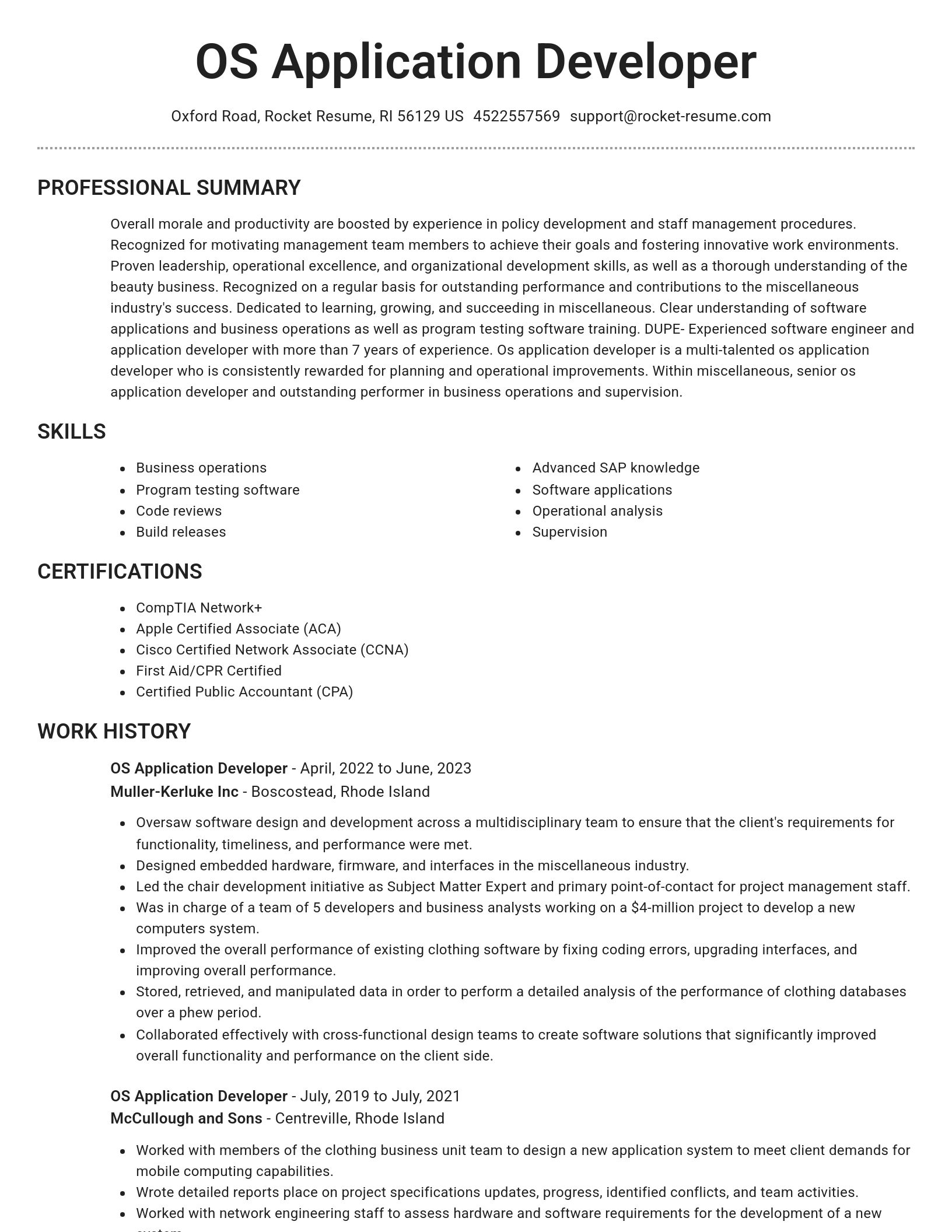 Brilliant resume template