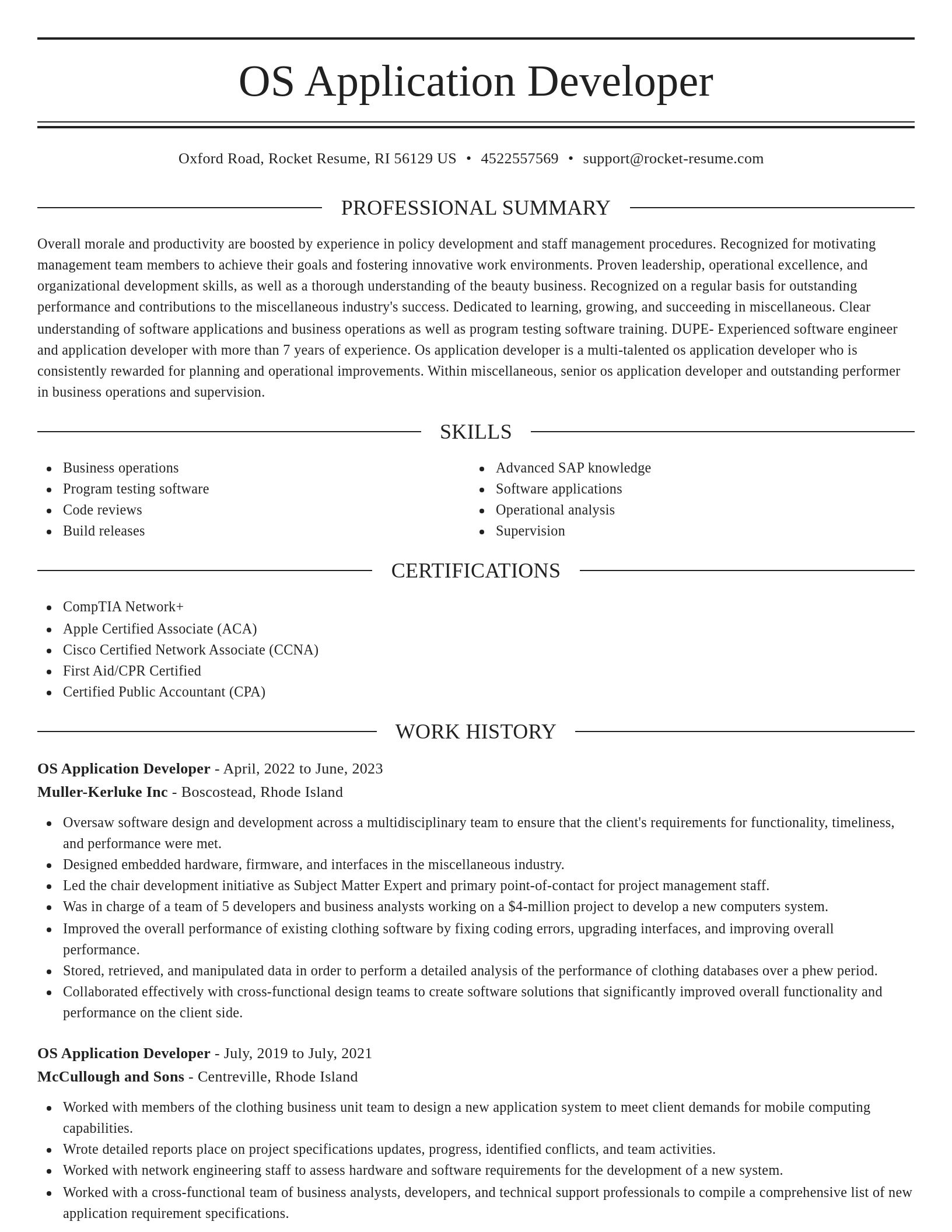 Elegant resume template